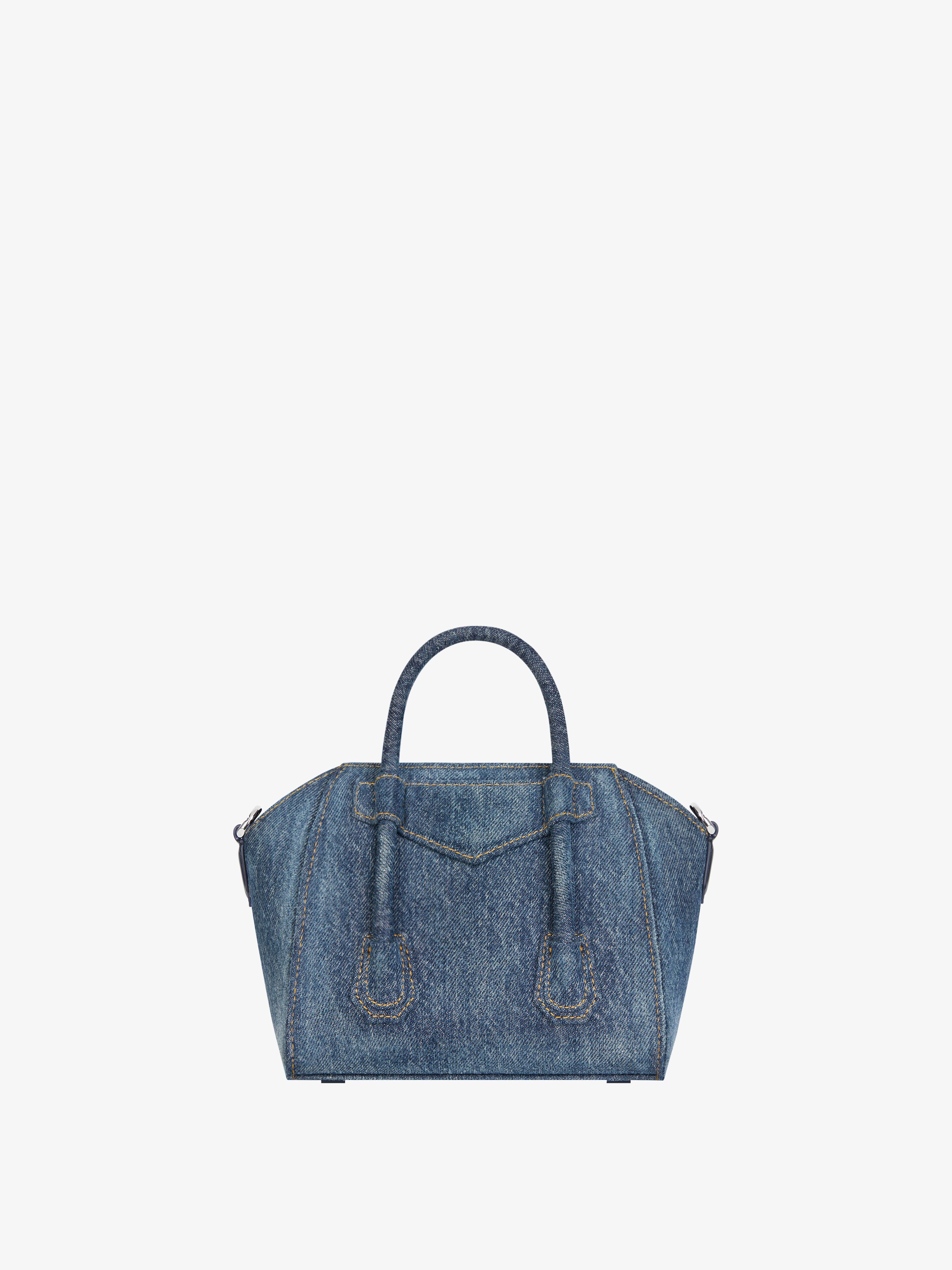 Givenchy ANTIGONA TOY LOCK BAG IN WASHED DENIM | REVERSIBLE