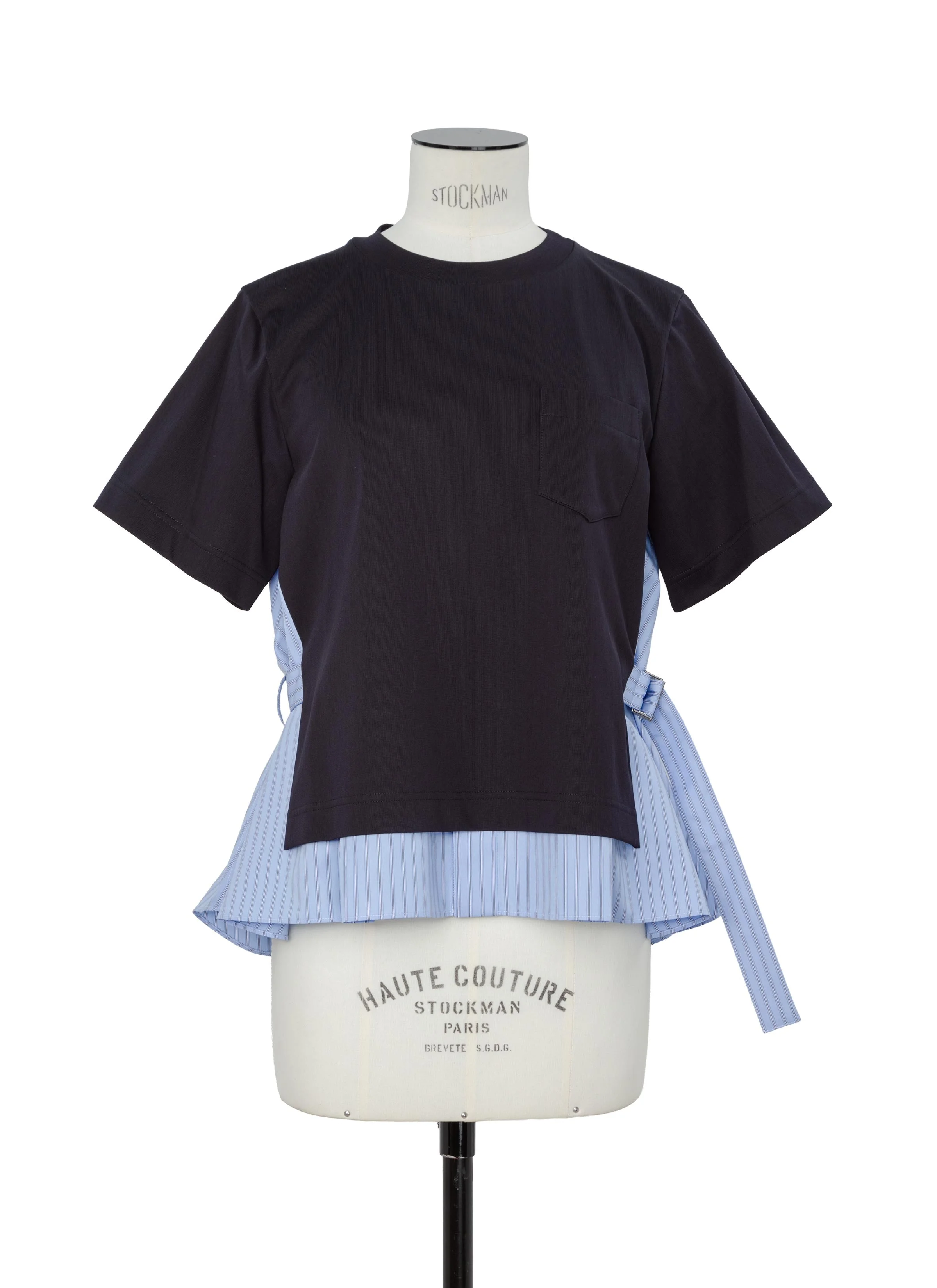 Poplin x Cotton Jersey T-Shirt - 1