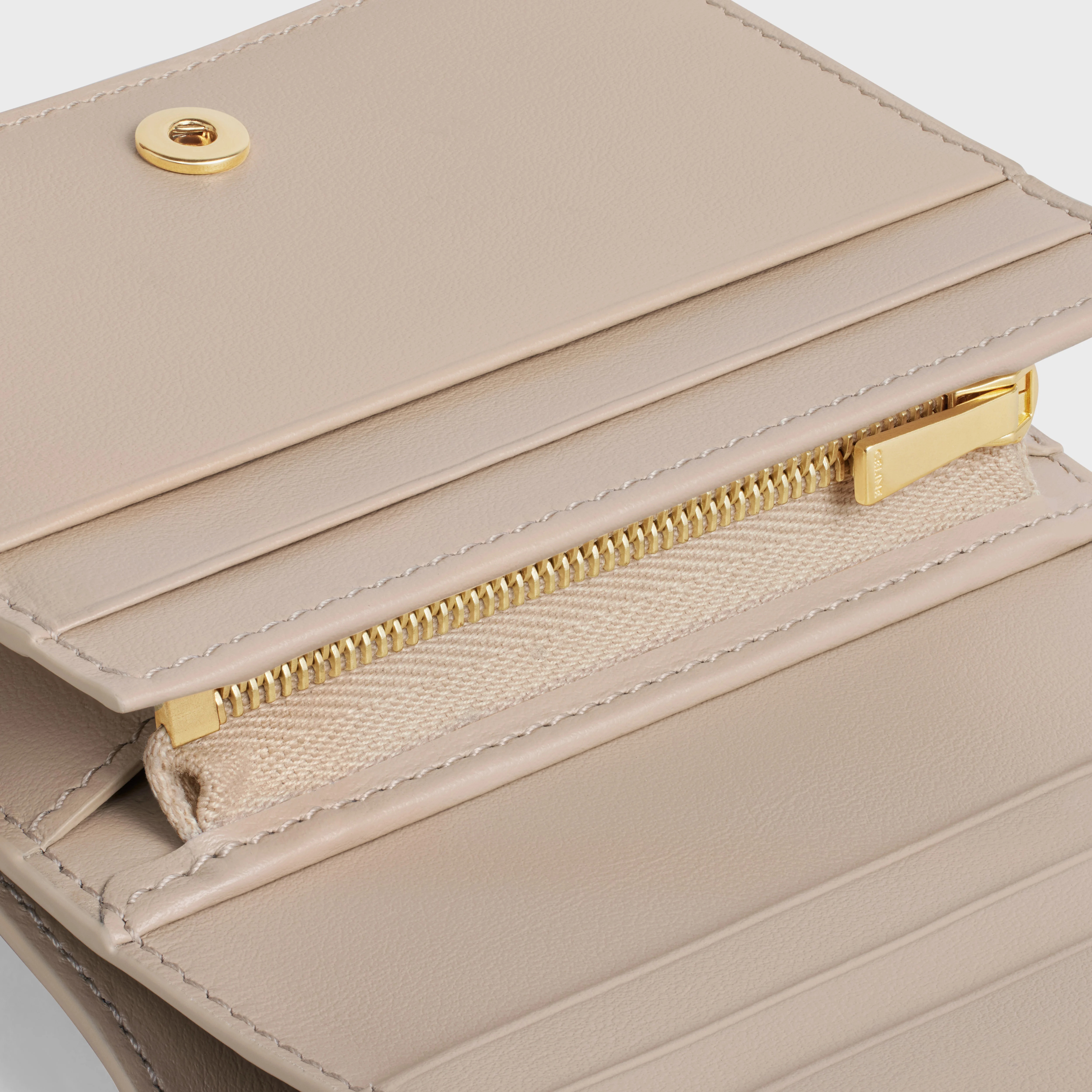 TRIOMPHE COMPACT WALLET in Shiny calfskin - 4