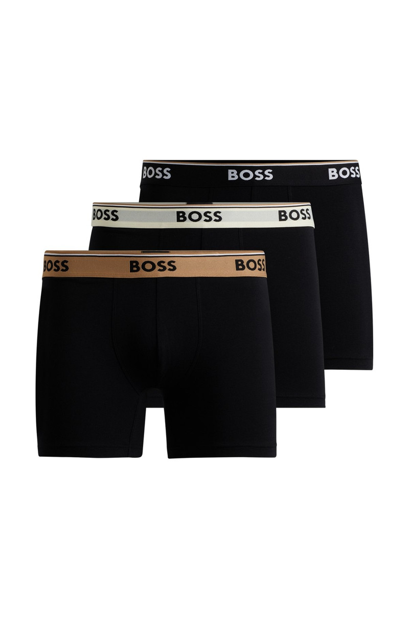 THREE-PACK OF STRETCH-COTTON BOXER BRIEFS WITH LOGO WAISTBANDS 1