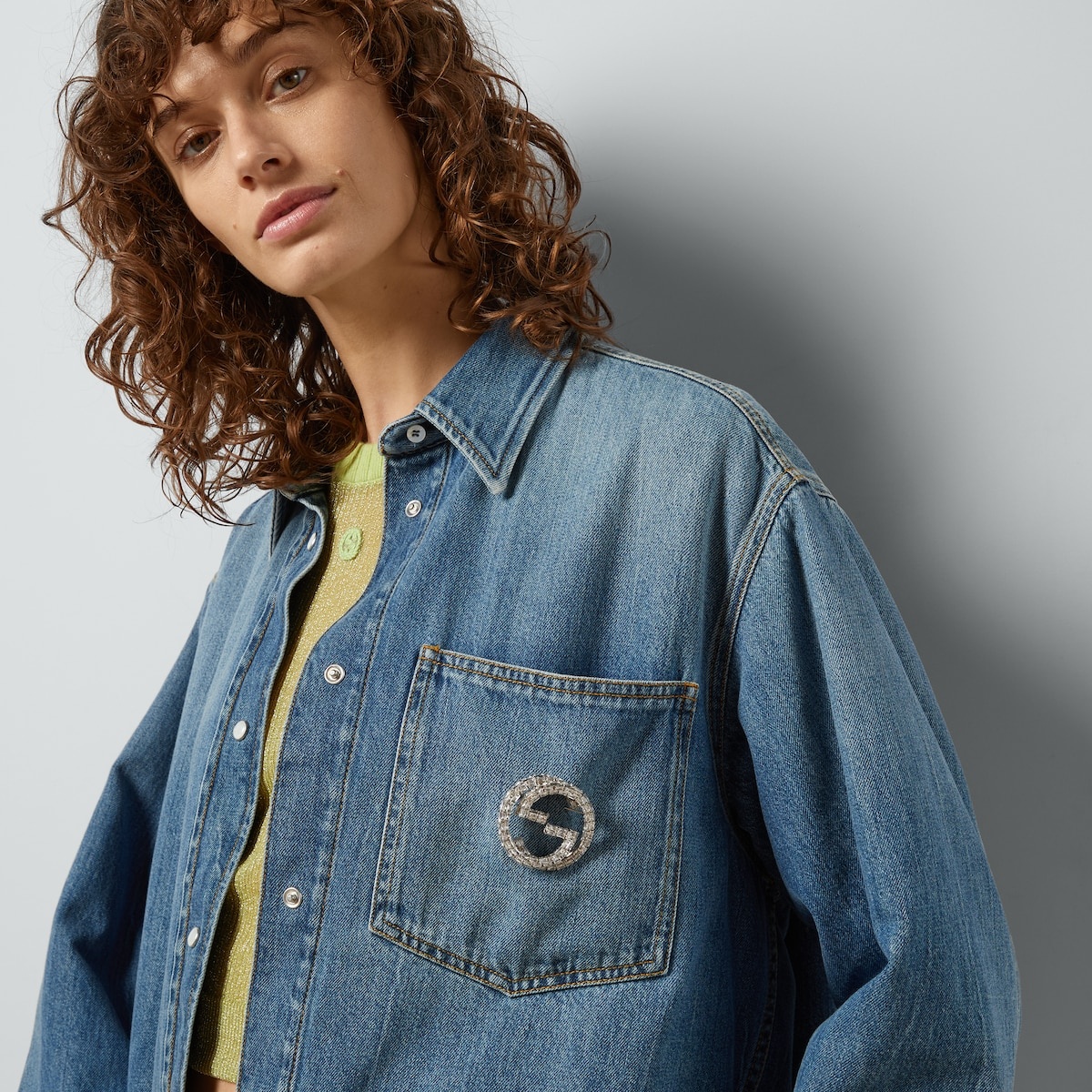 Washed organic denim shirt - 3