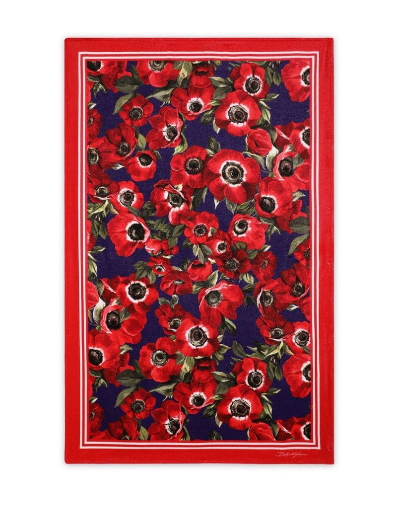 Dolce & Gabbana Anemone cotton beach towel outlook