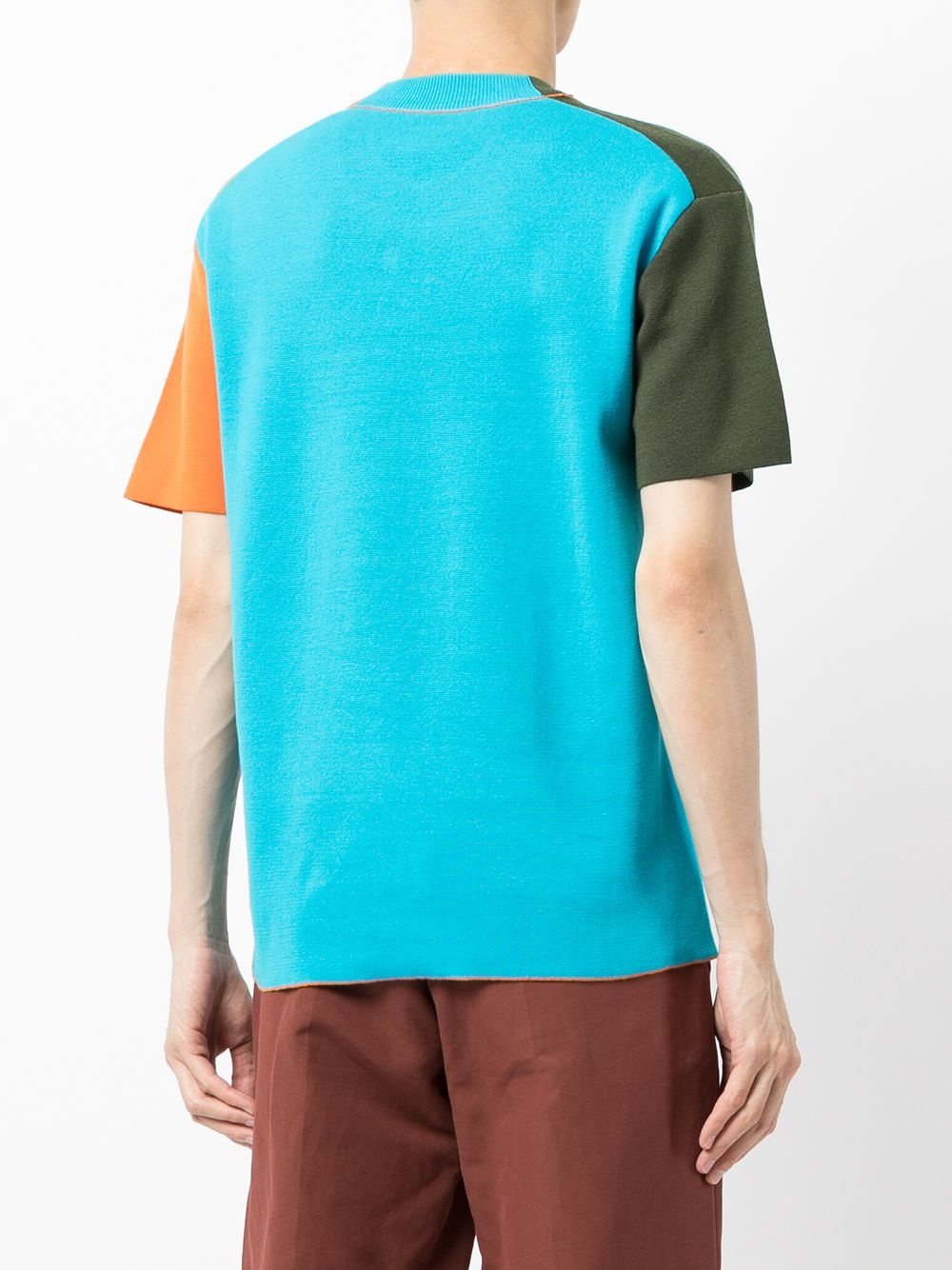 asymmetric colour-block T-shirt - 4