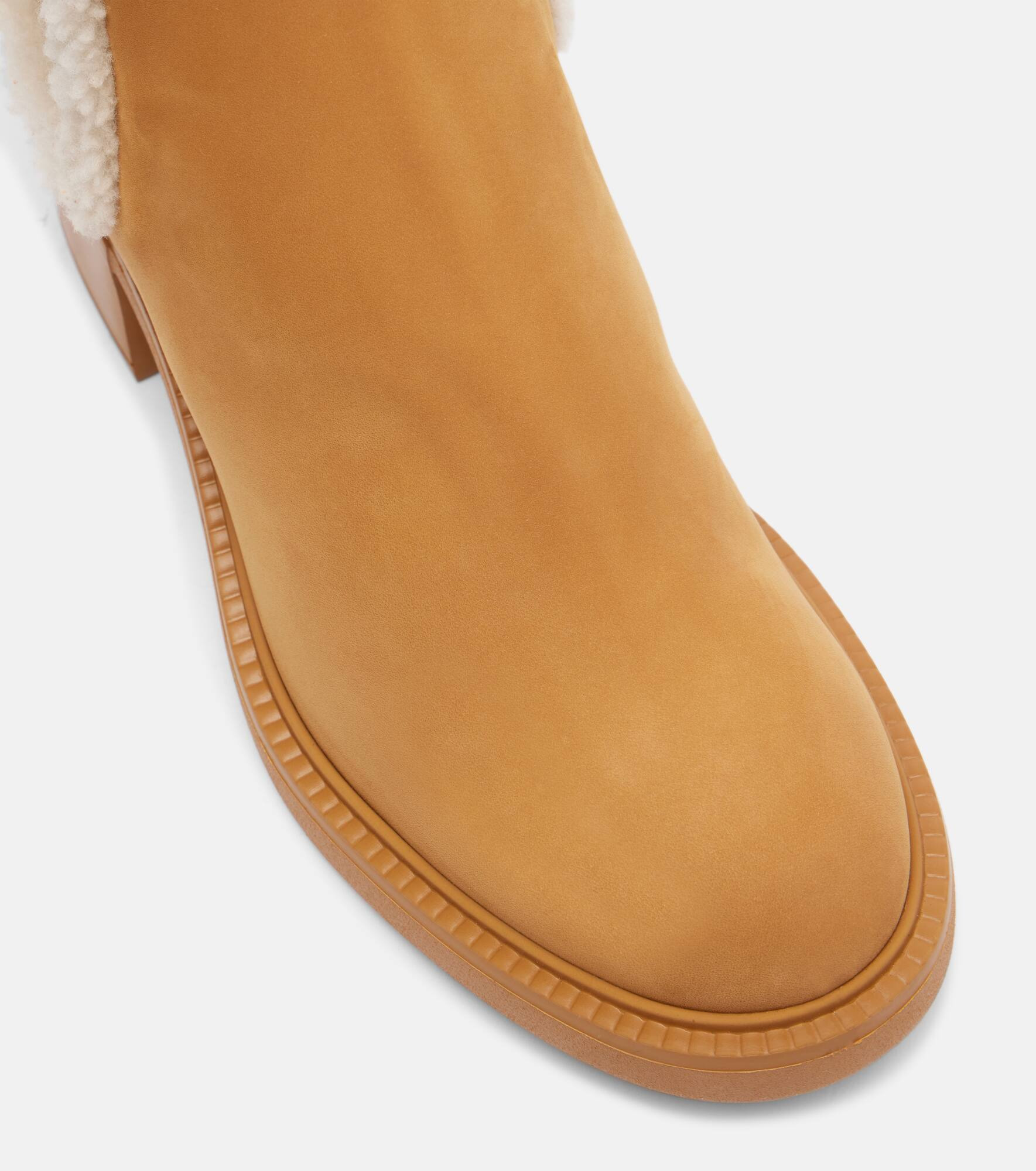 Shearling-trimmed suede Chelsea boots - 5