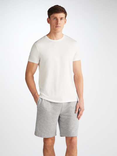Derek Rose Men's Sweat Shorts Quinn Cotton Modal Silver outlook