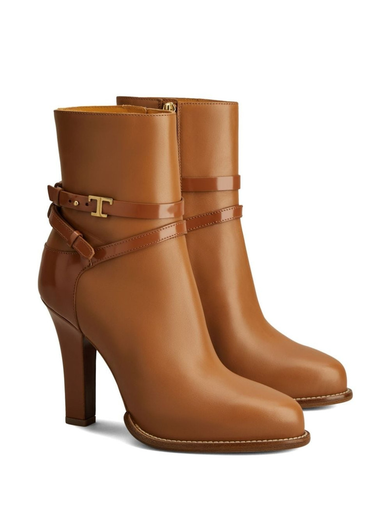 Tod's 105mm leather ankle boots outlook
