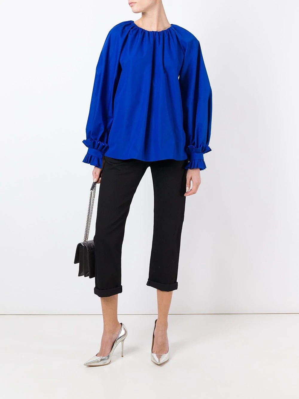 ruffled oversized blouse - 2