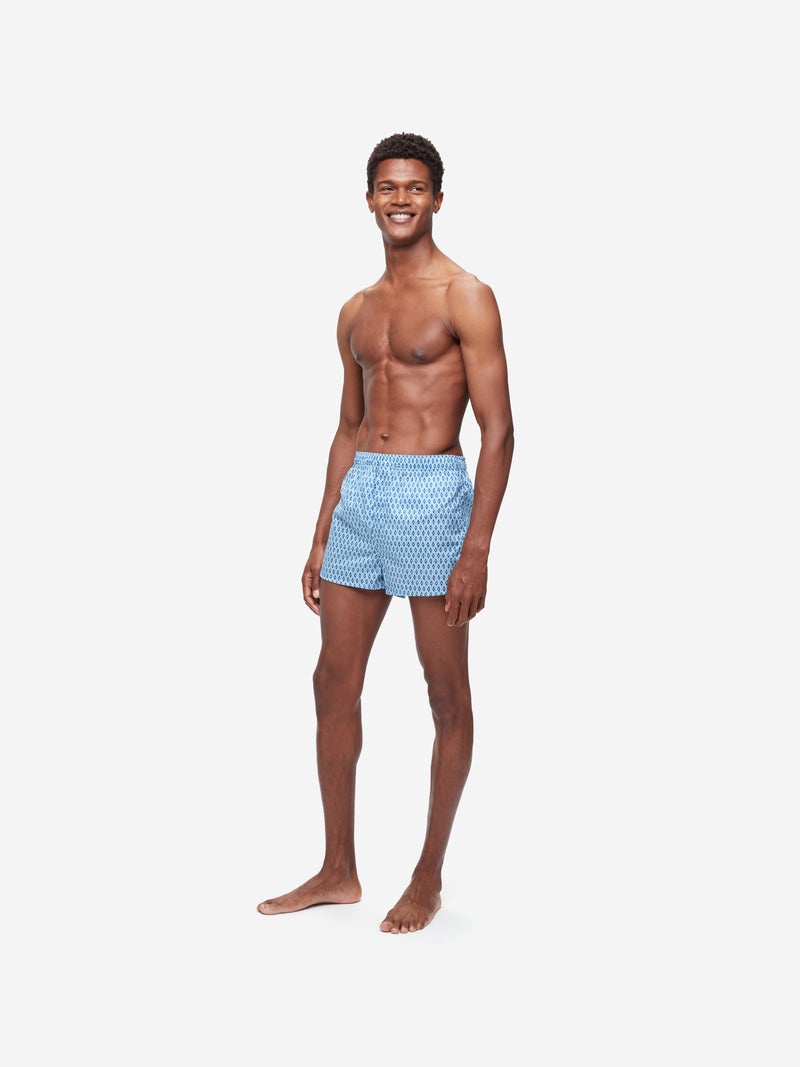 Men's Modern Fit Boxers Nelson 87 Cotton Batiste Blue - 3