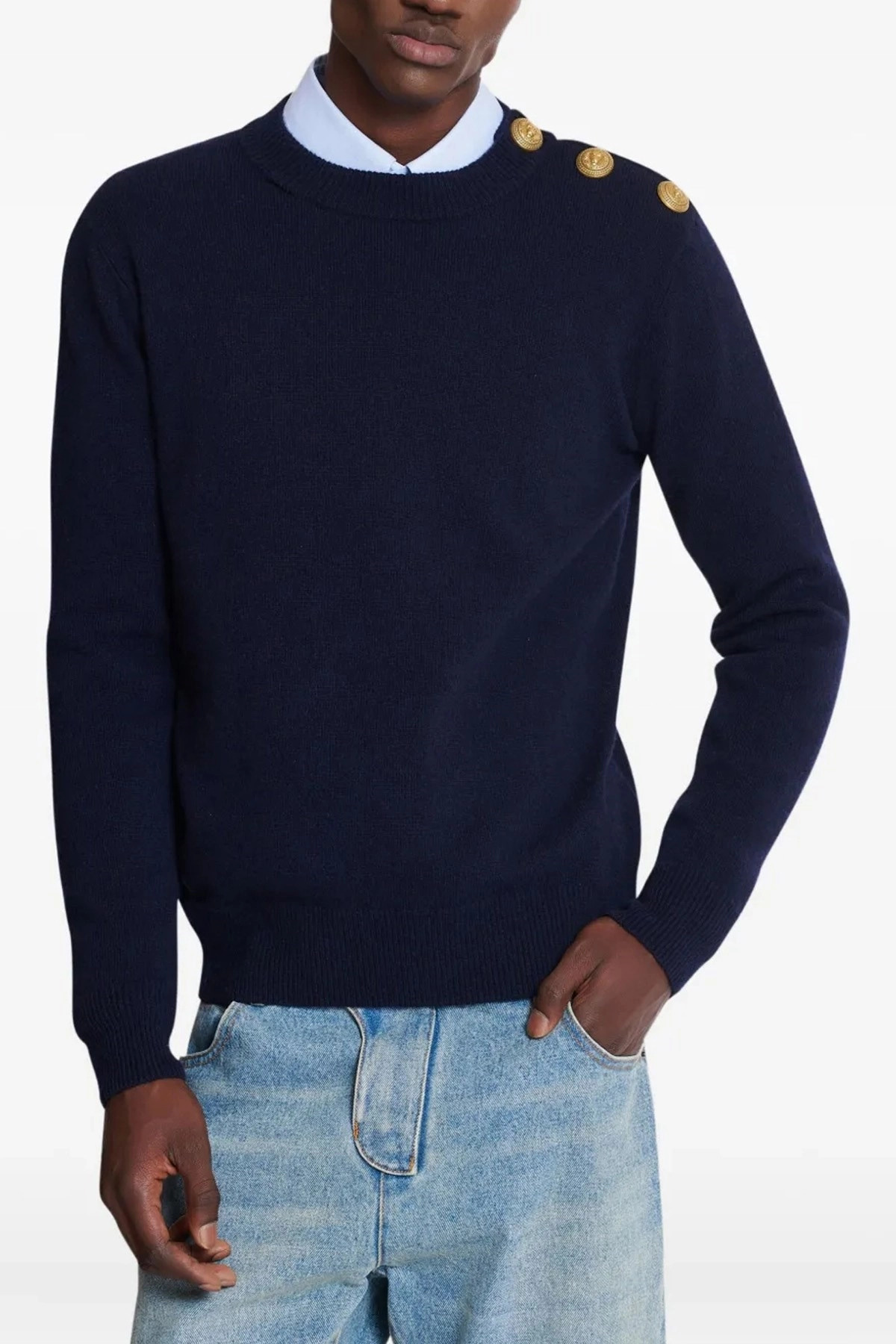 'Leone catena' button sweater - 2