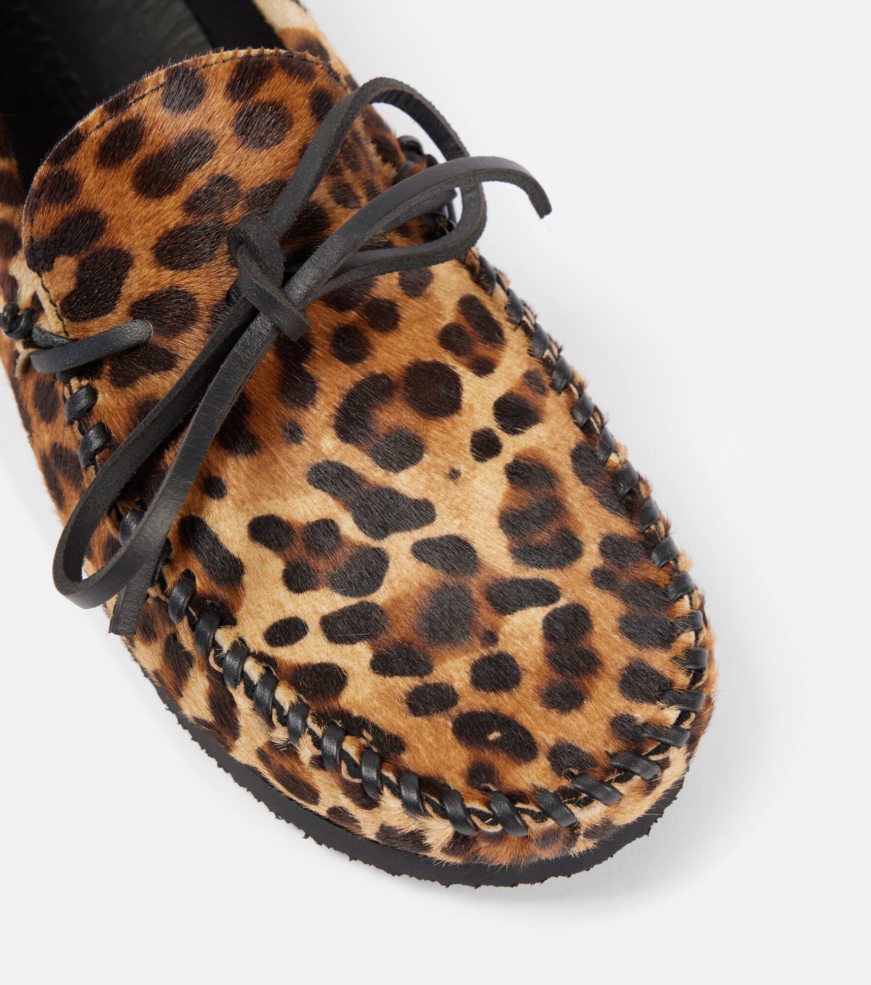 Fitza leopard-print pony hair loafers - 5