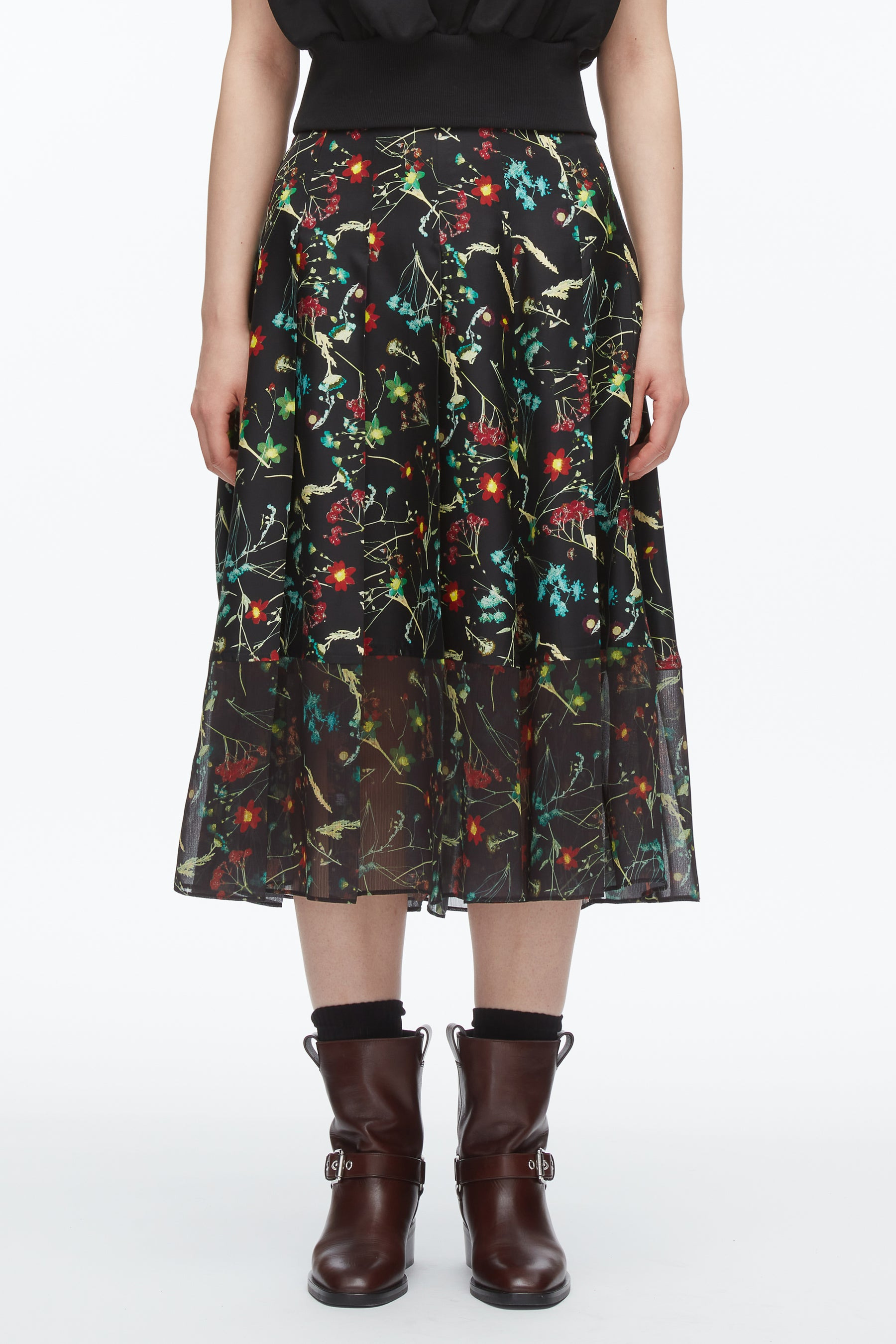 Bliss Floral Pleated Skirt - 3