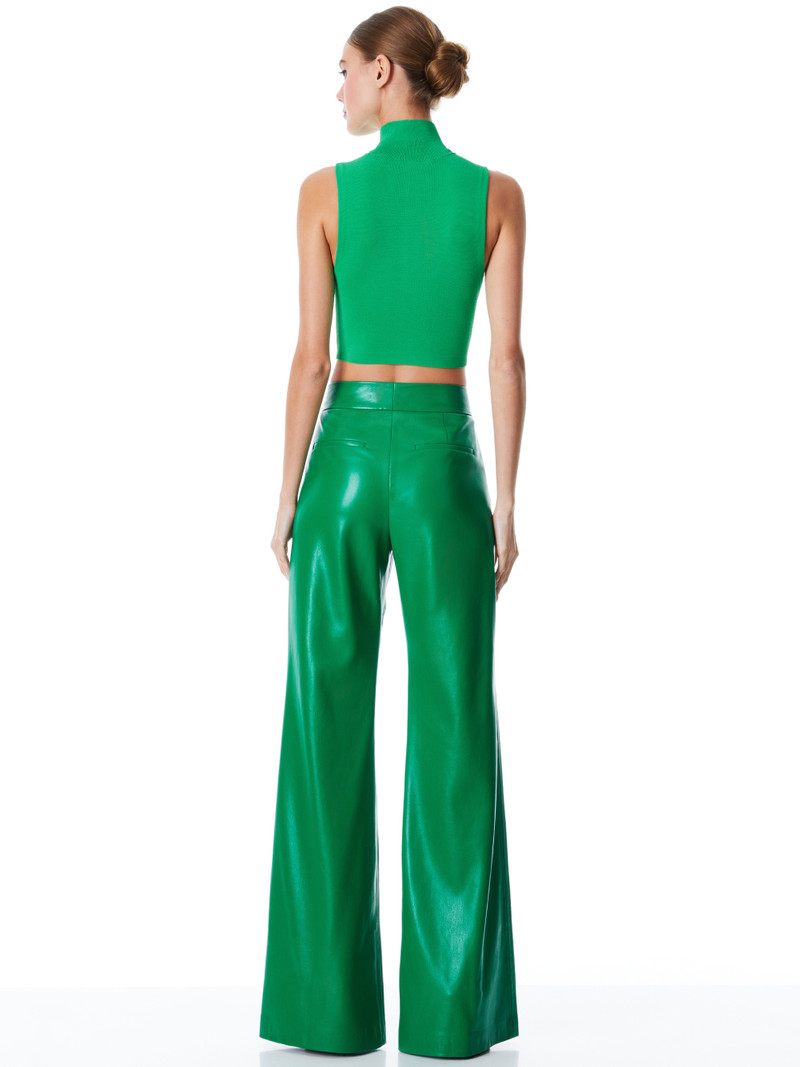 DYLAN VEGAN LEATHER WIDE LEG PANT 3