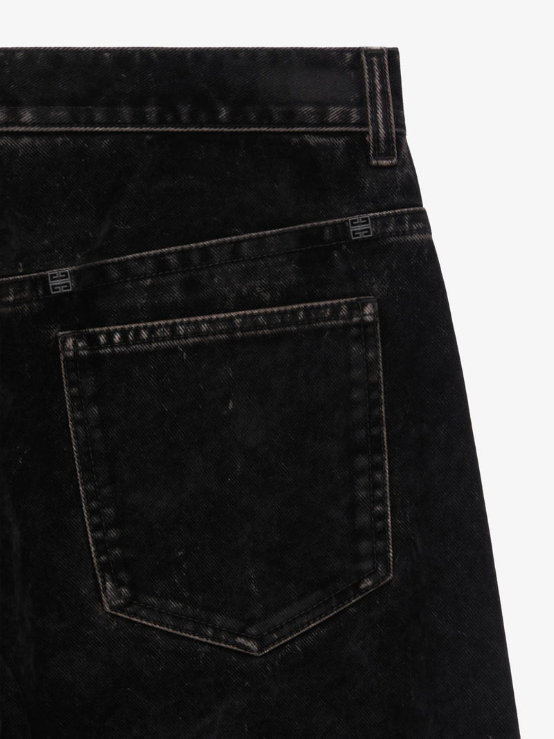 JEANS IN FLOCKED DENIM WITH VELVET EFFECT 5