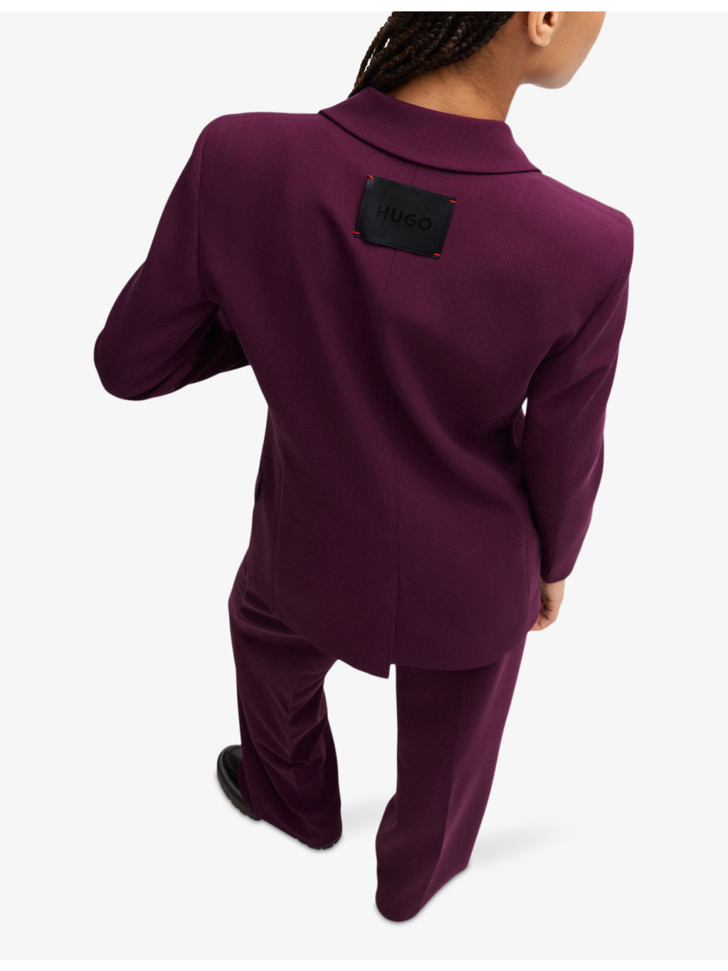 Double-breasted relaxed-fit stretch-woven blazer - 4