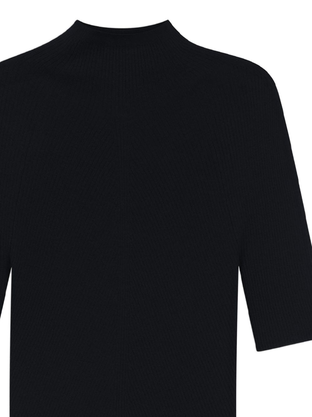 ribbed high-neck T-shirt - 2