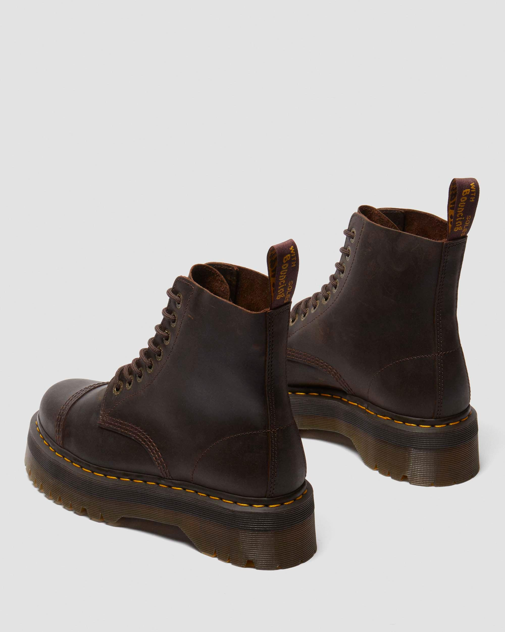 Sinclair Crazy Horse Leather Platform Boots - 9