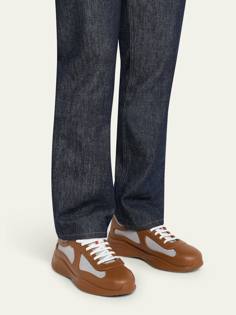 Prada Men's Americas Cup Rubber Trainer Sneakers outlook