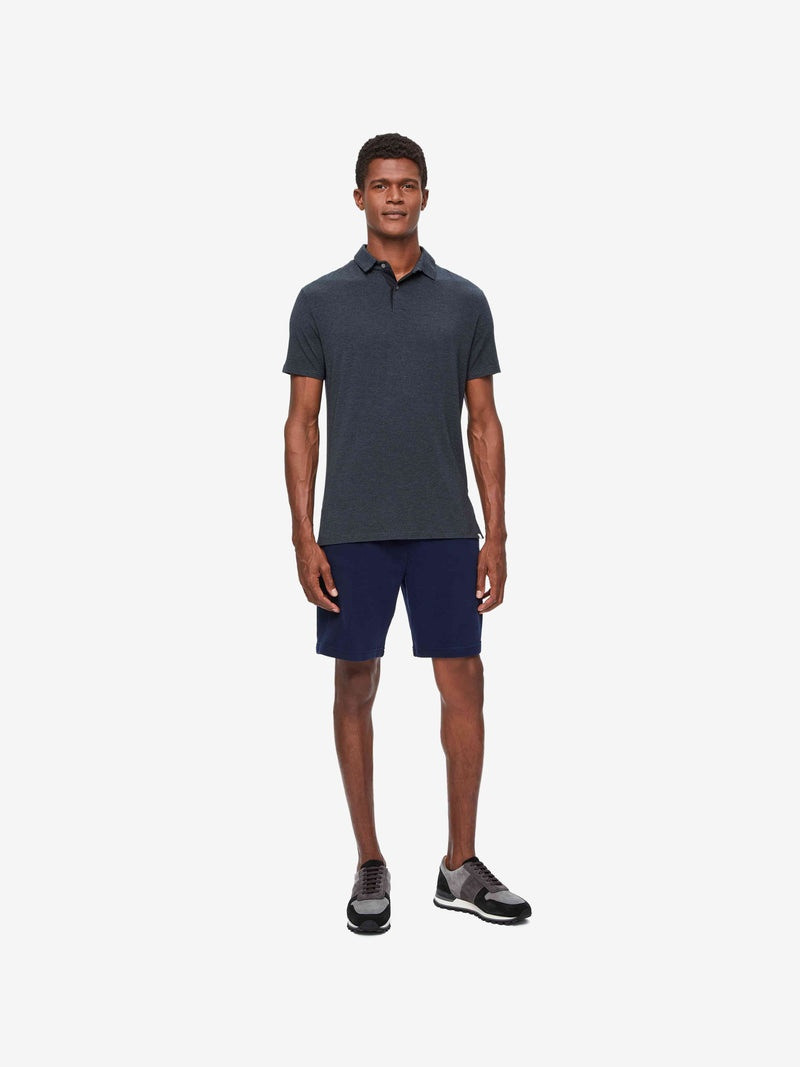 Derek Rose Men's Polo Shirt Marlowe Micro Modal Stretch Anthracite outlook