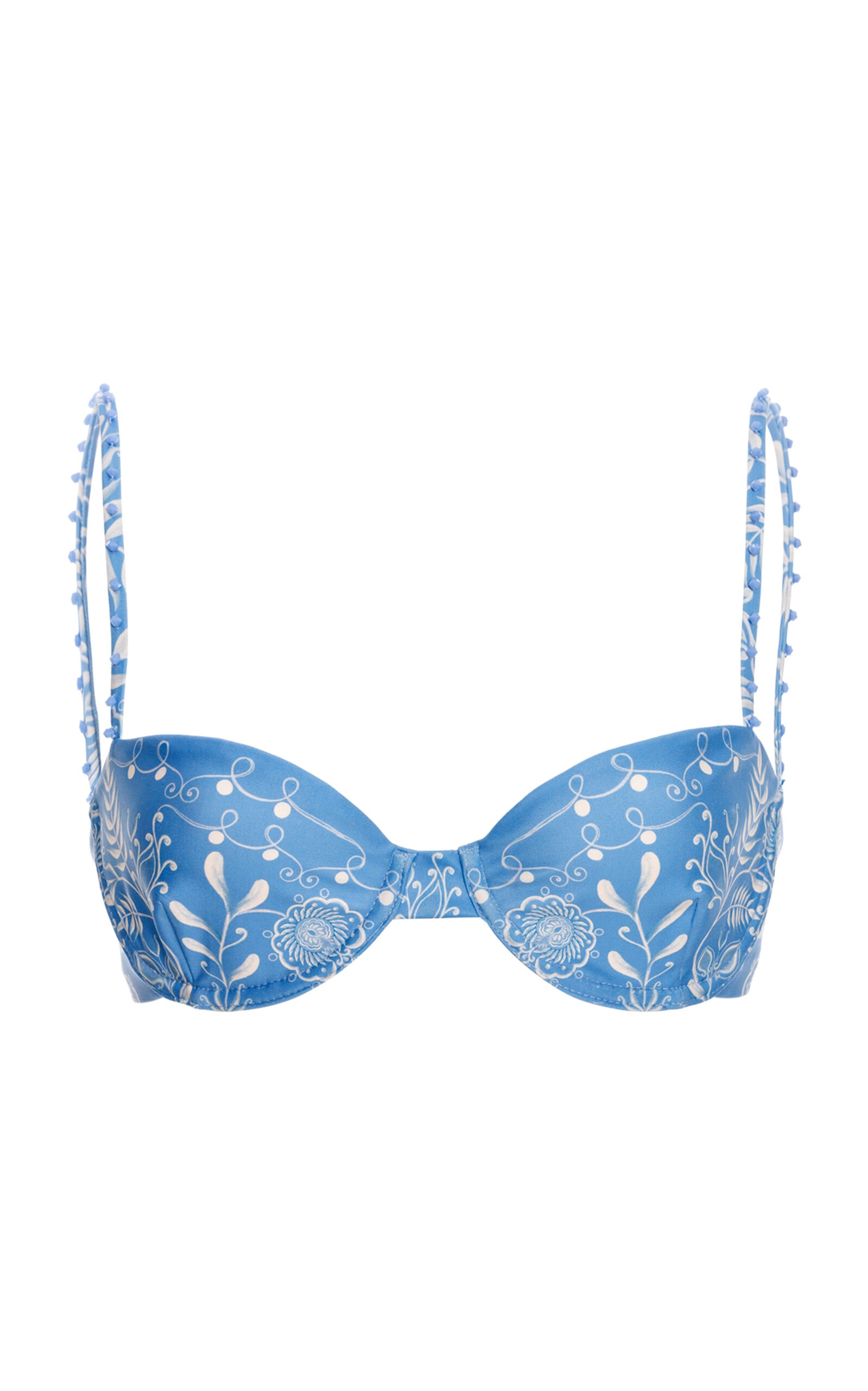 Magdalena Floral Bikini Top blue - 1