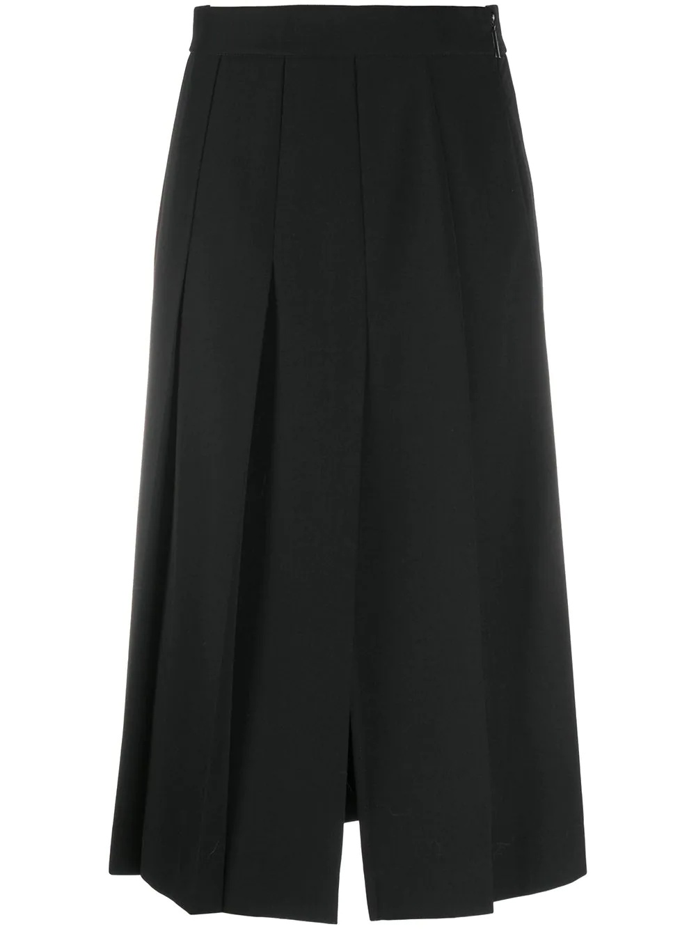 box-pleat mid-length skirt - 1