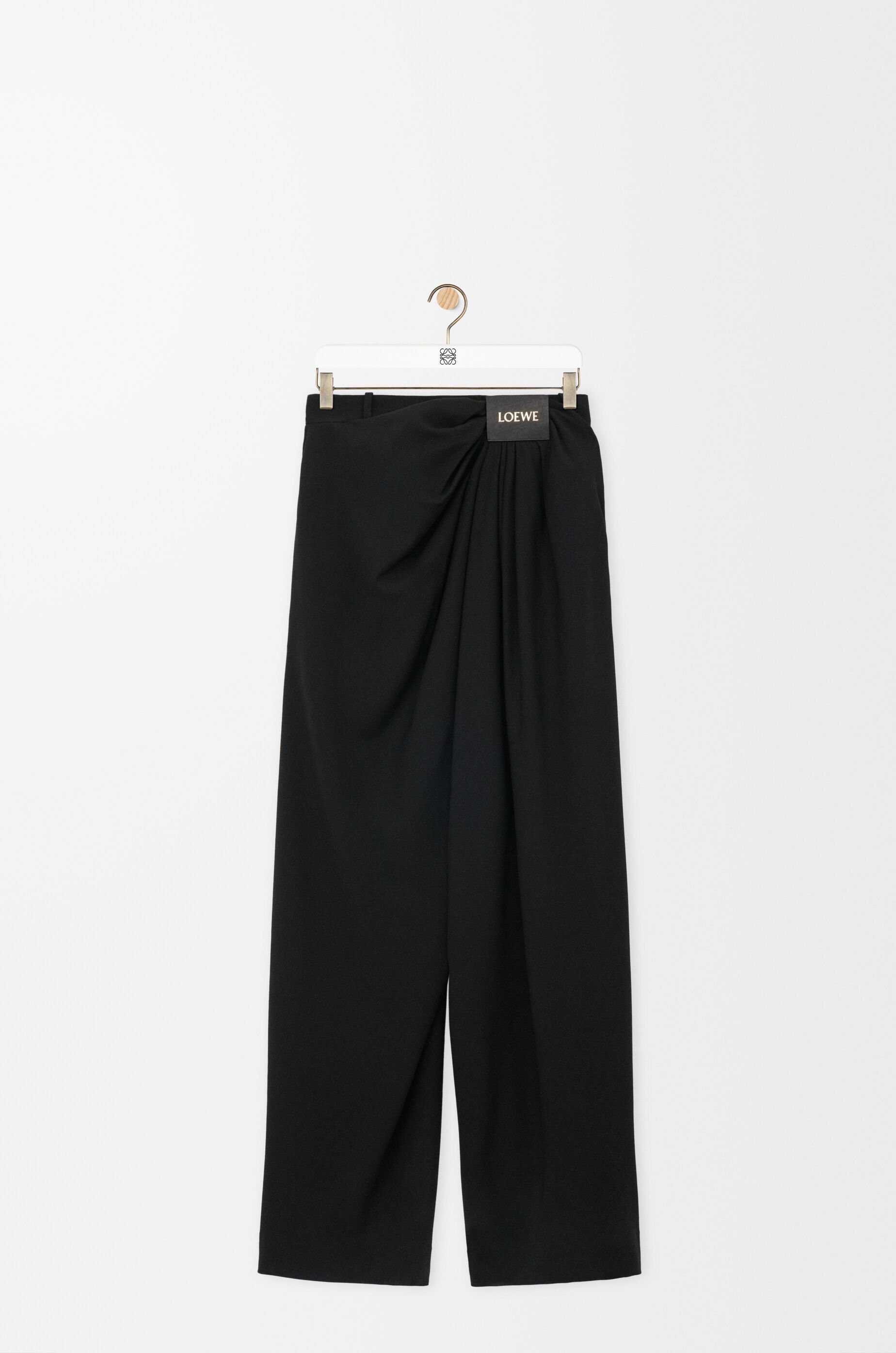 Draped trousers in wool - 1