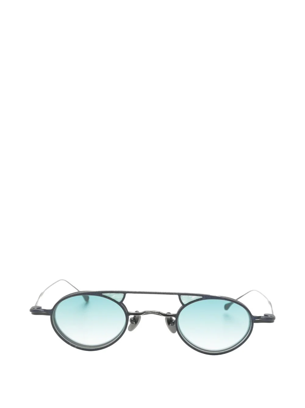 Ziggy Chen clip-on round-frame glasses - 1