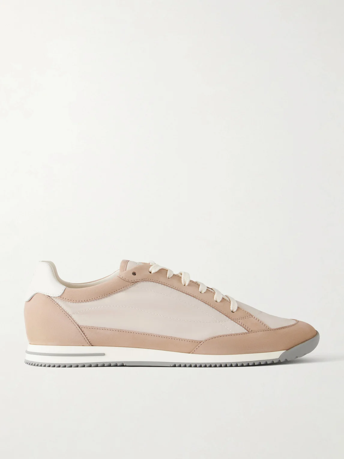 Suede-Trimmed Canvas Sneakers - 1