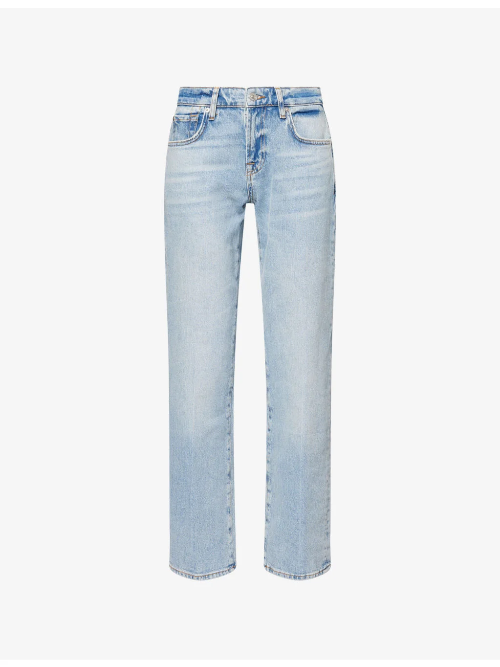 Calie Straight-Leg Low-Rise Denim Jeans - 1