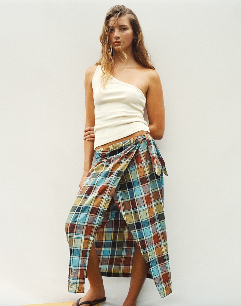 Midi Wrap Skirt in Poplin 7