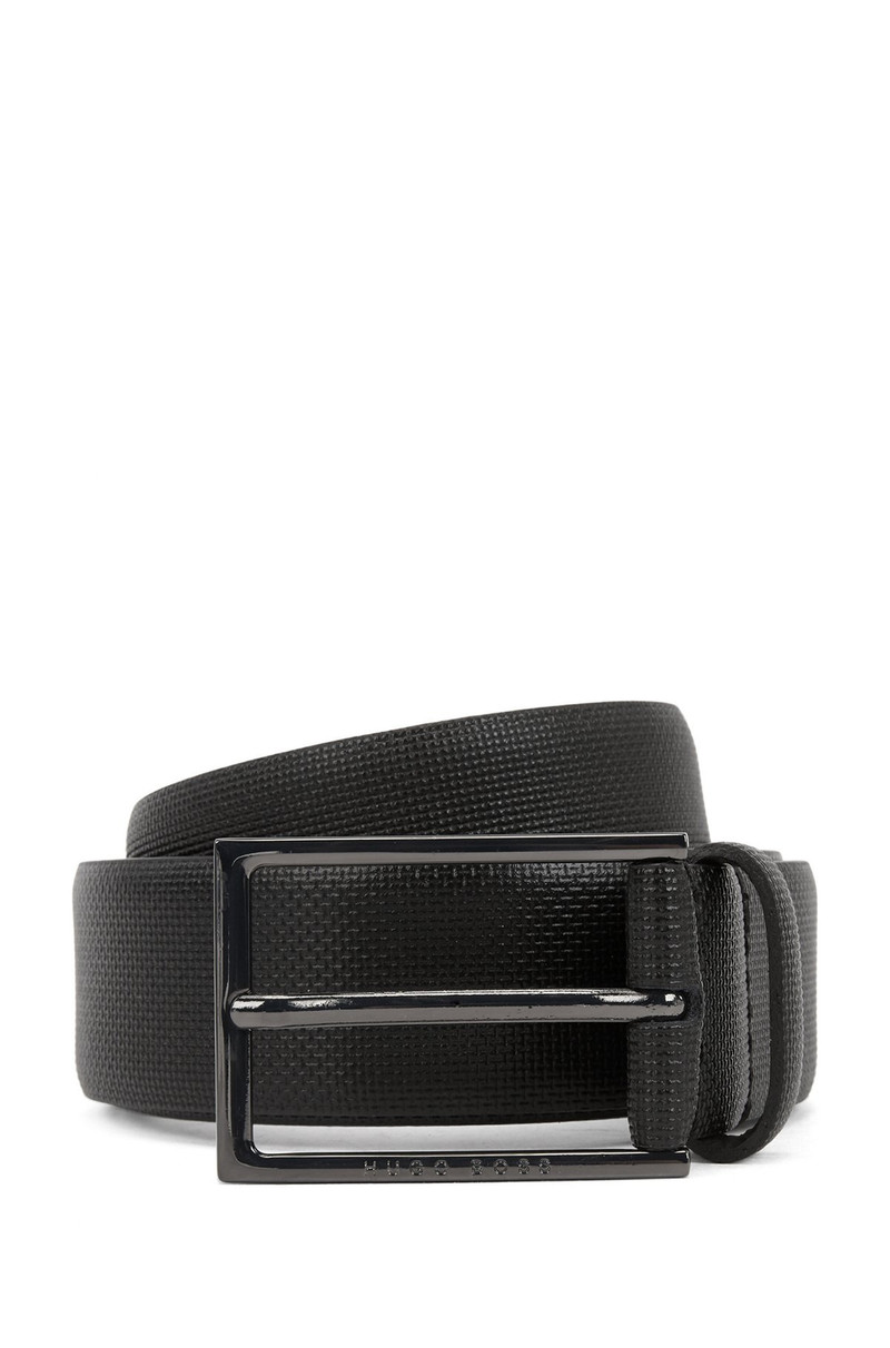 로고 BUCKLE로 ITALIAN LEATHER에 있는 인쇄된 벨트 1
