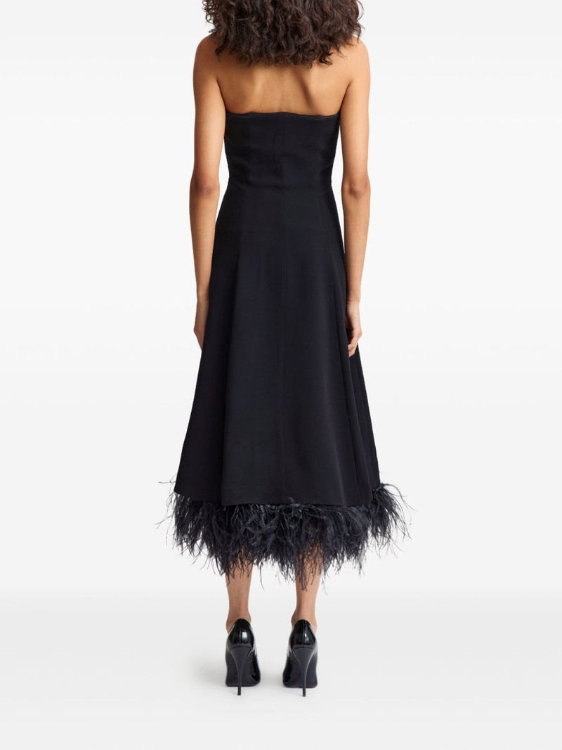 Gioele feather-trim midi dress 4