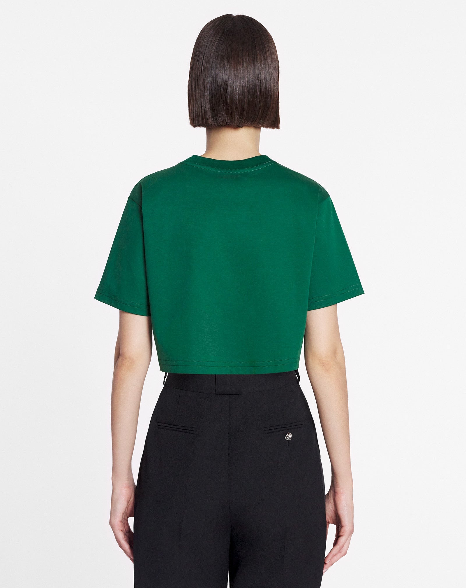 EMBROIDERED CROPPED T-SHIRT - 4