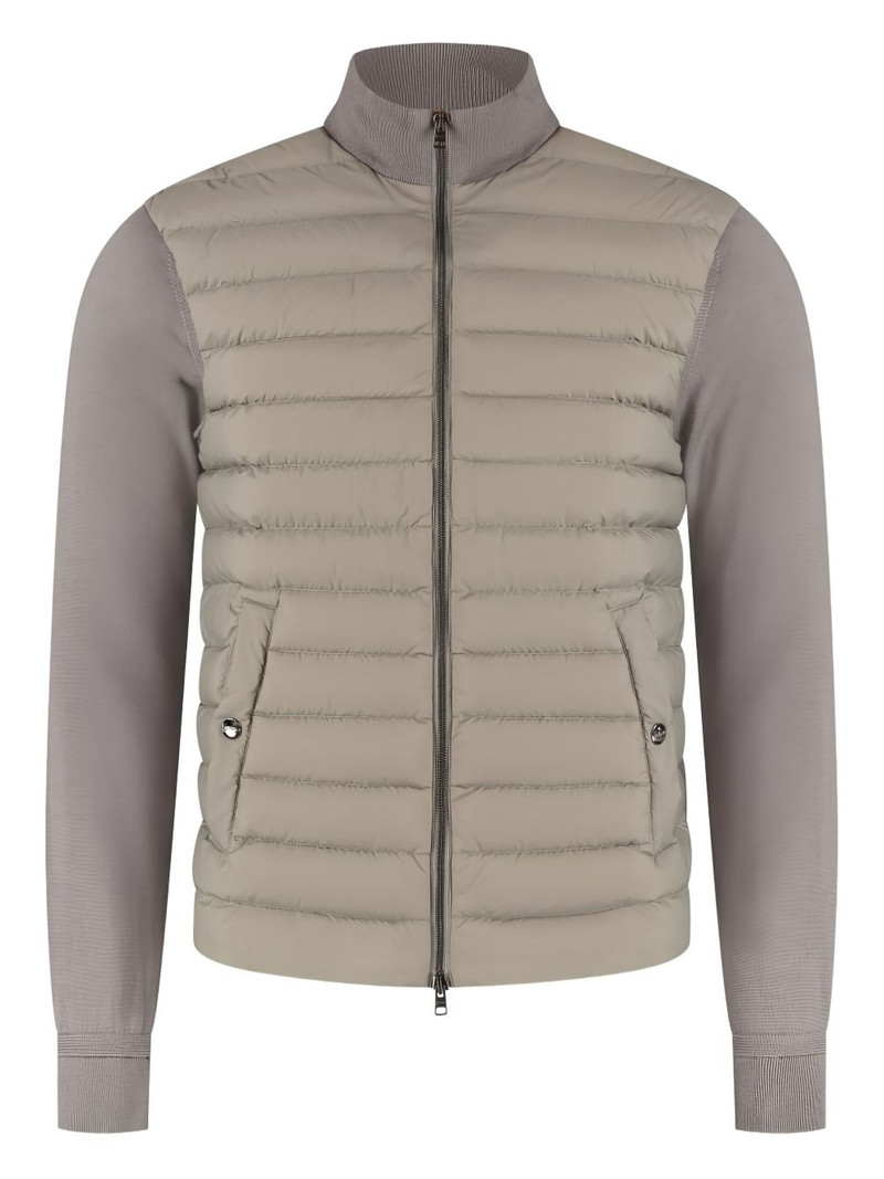 zip-up padded-panel cardigan 1