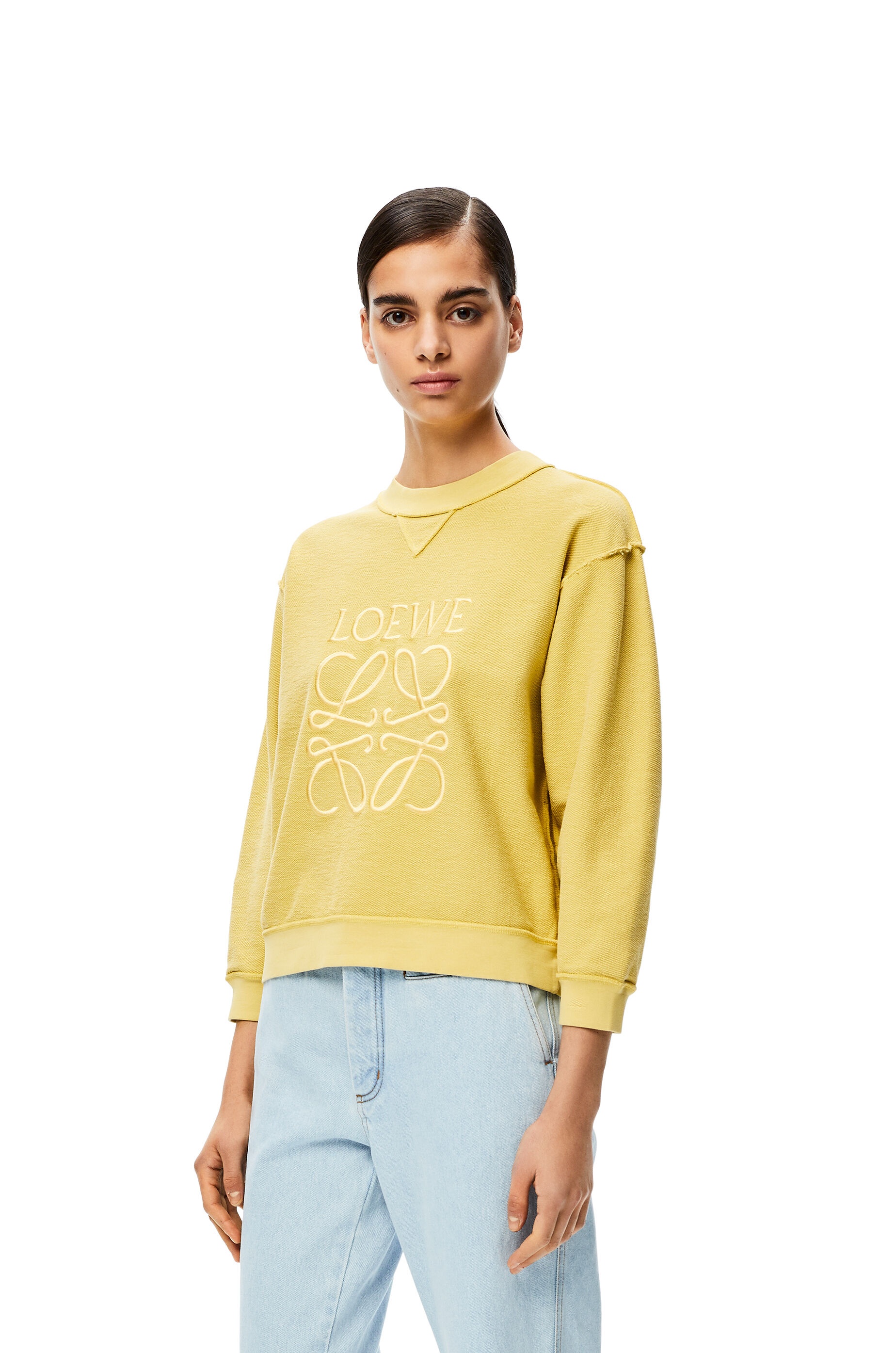 LOEWE anagram embroidered sweatshirt in cotton - 3