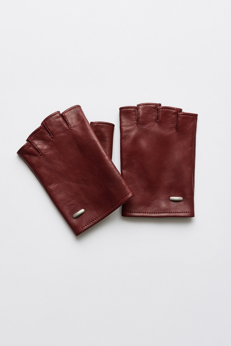 Biker Glove Currant Red Nappa 1