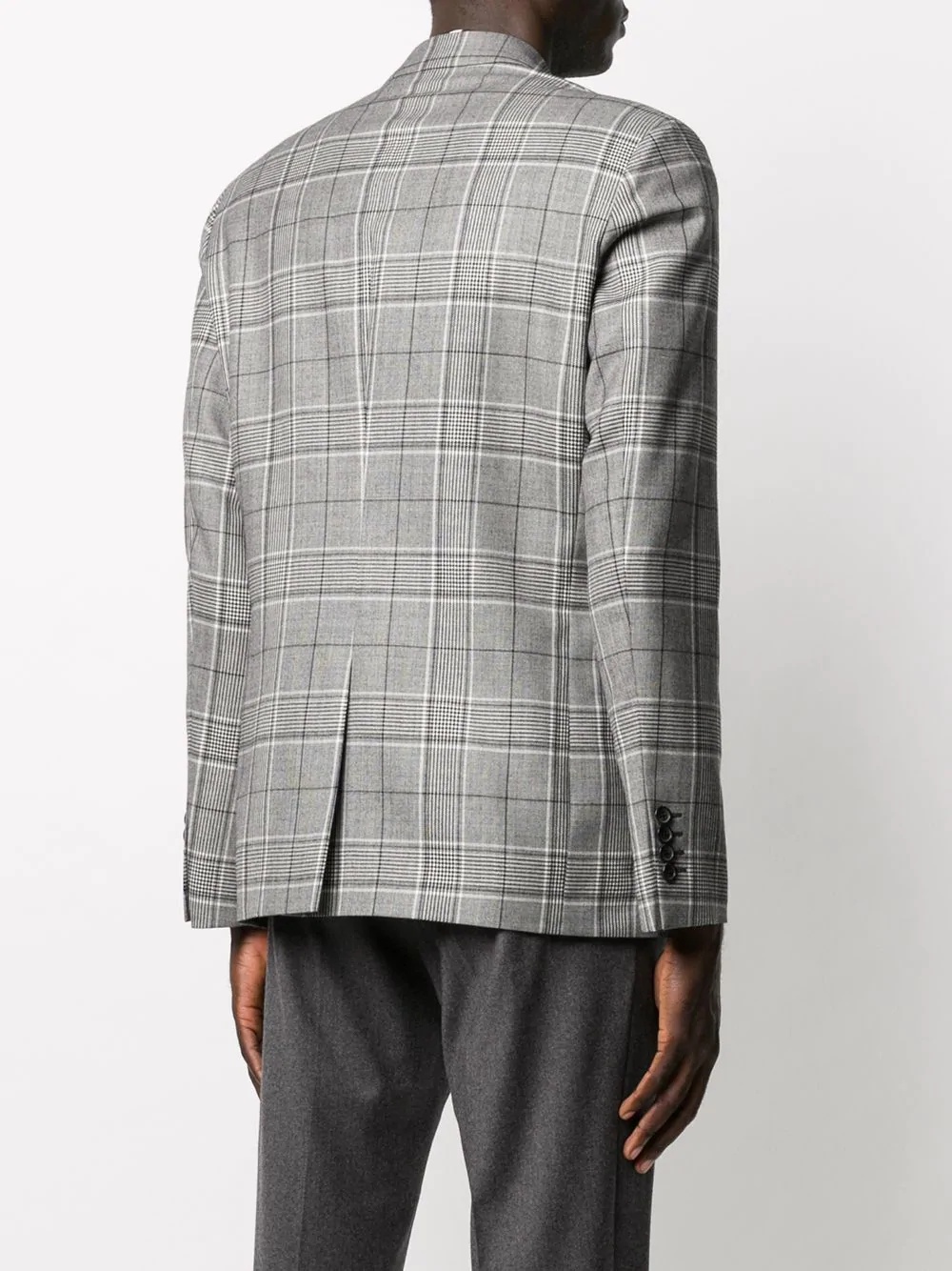 tartan check blazer - 4