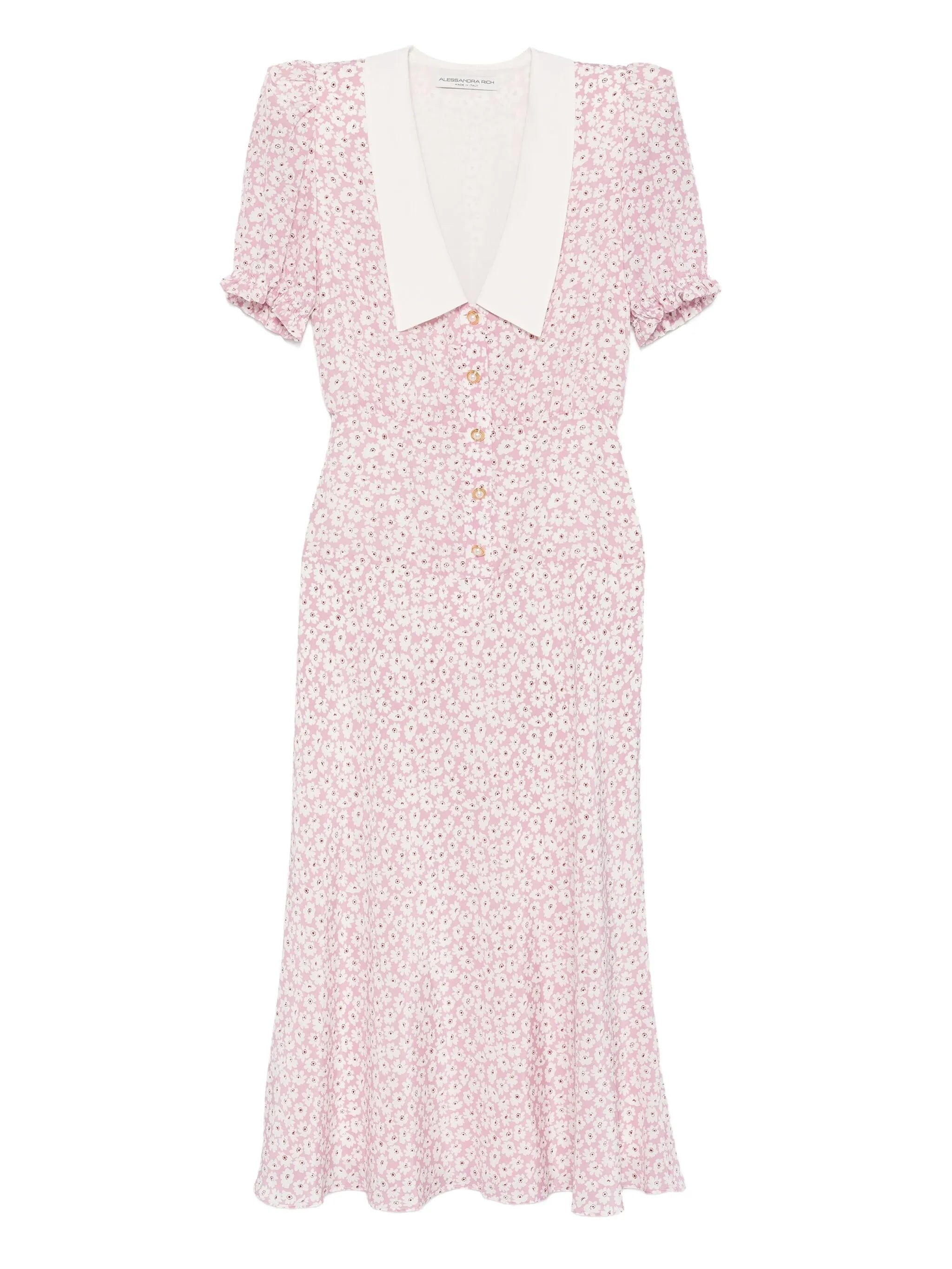 Alessandra Rich Floral Print Midi Dress - 1