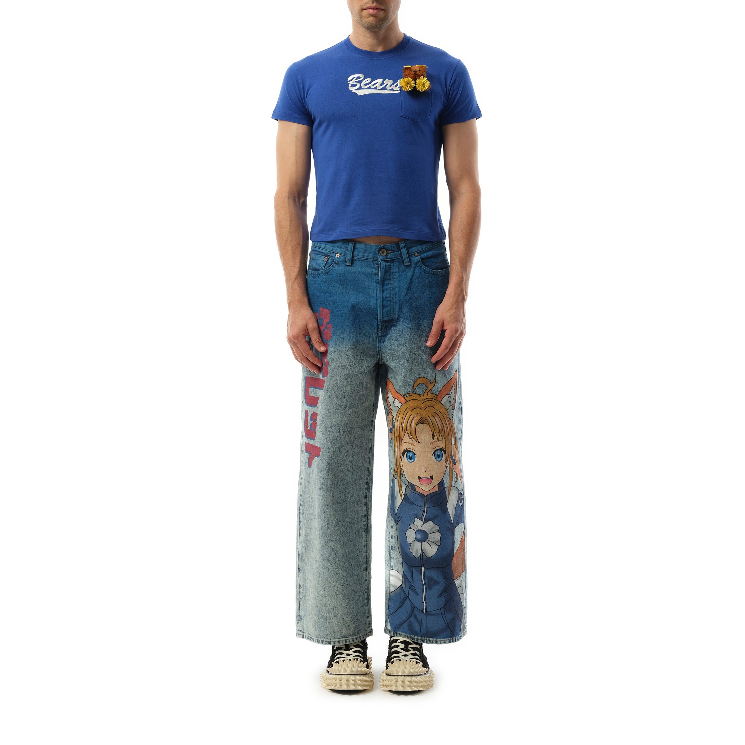 Cheerleading Bear T-Shirt in Blue - 4