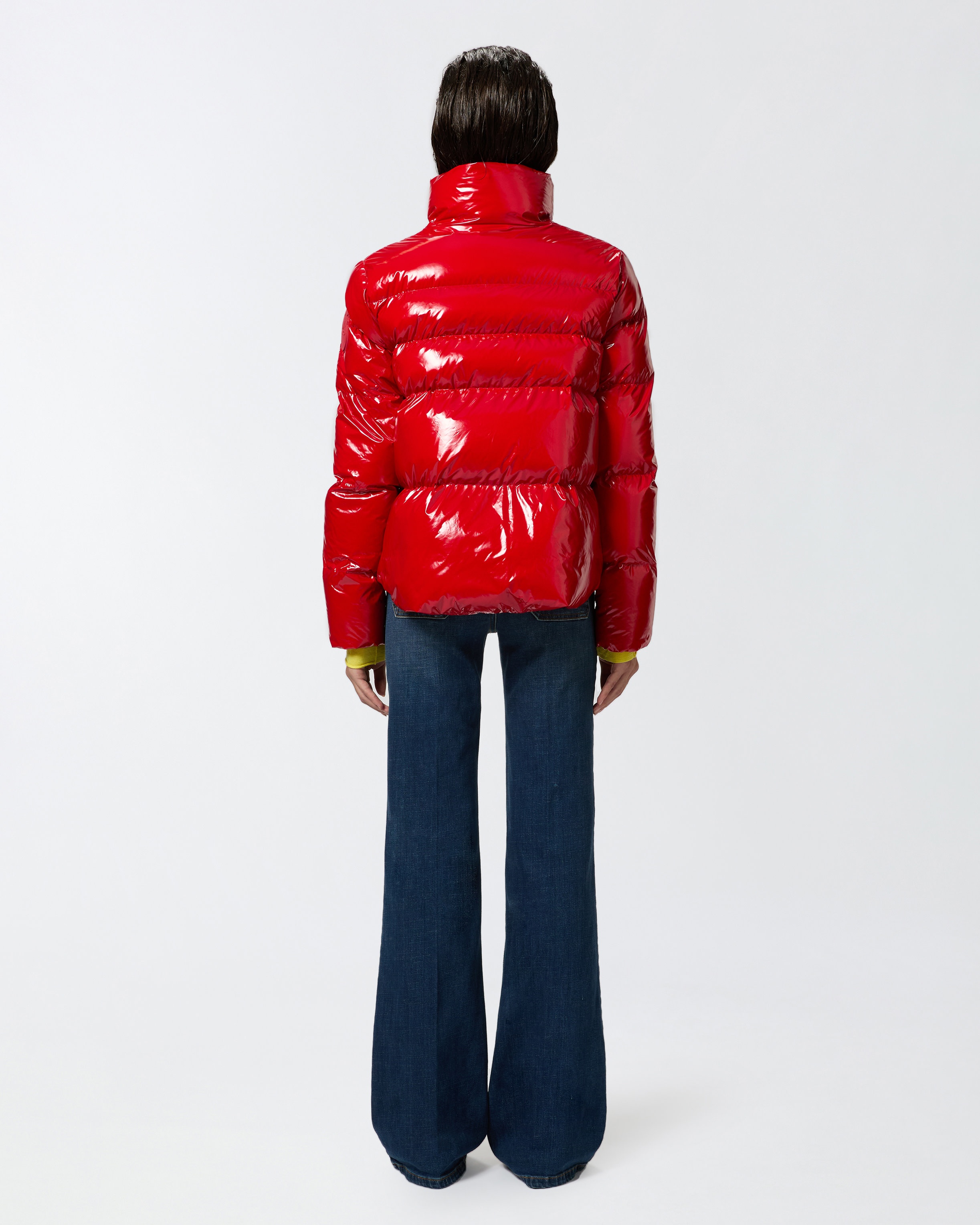 PADDED CRYSTAL NYLON PEA JACKET - 4