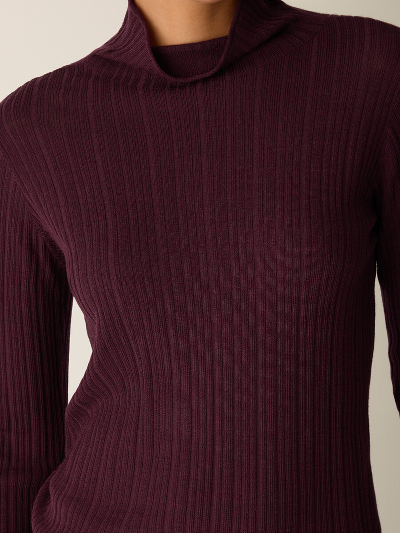 Superfine Merino Turtleneck Top in Regenerative Wool 5
