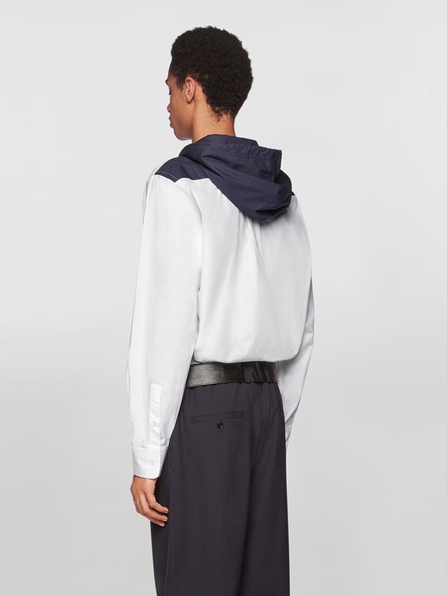 HOODED COTTON POPLIN SHIRT-JACKET - 3