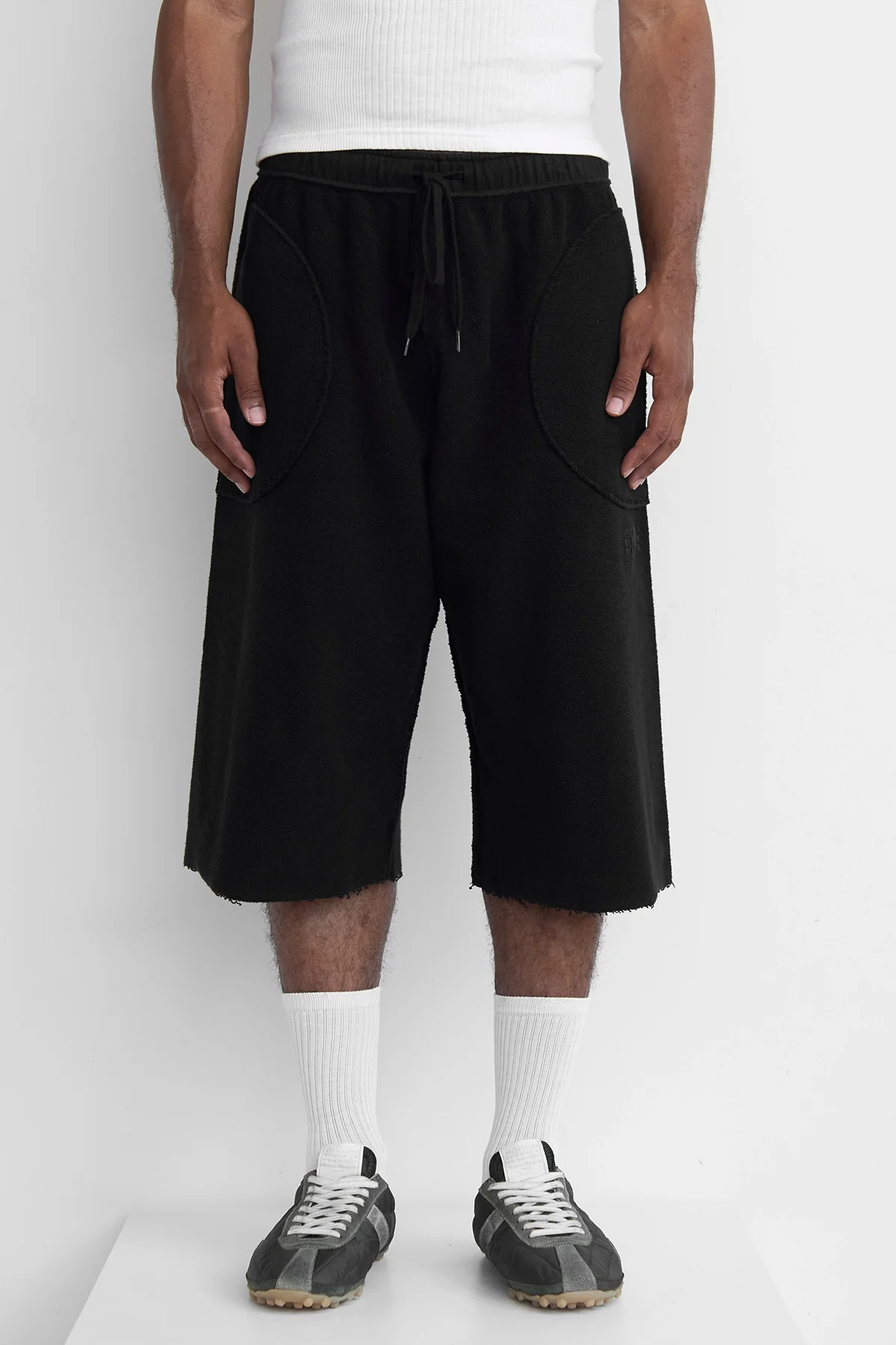 MM6 Reversed Sweat Shorts Black - 3