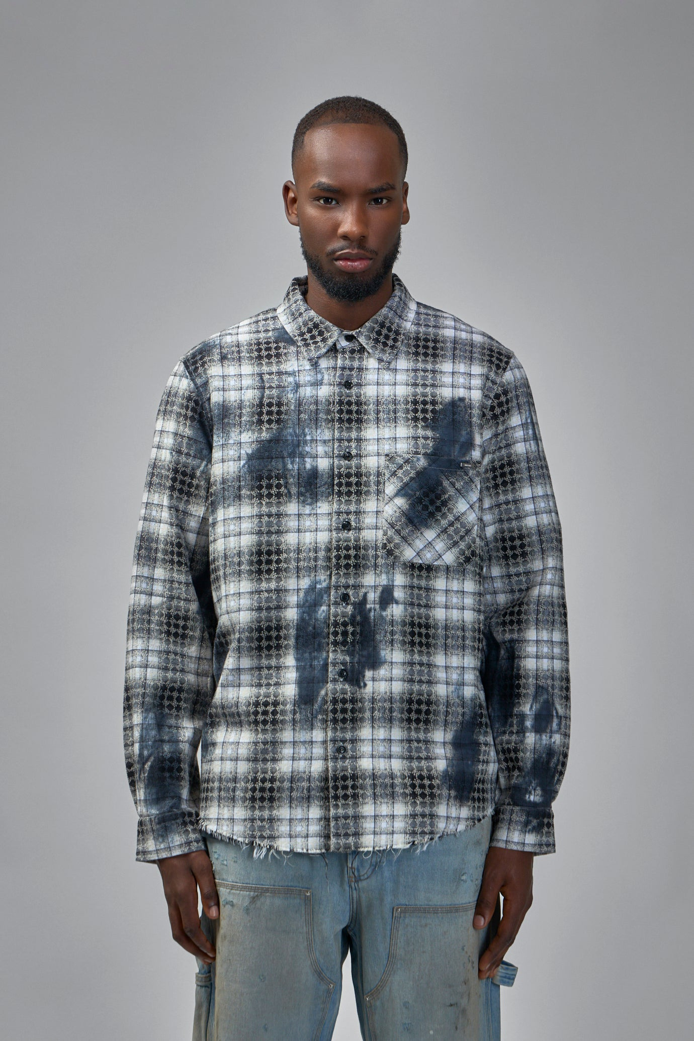 Quad Bleach Flannel Shirt - 3