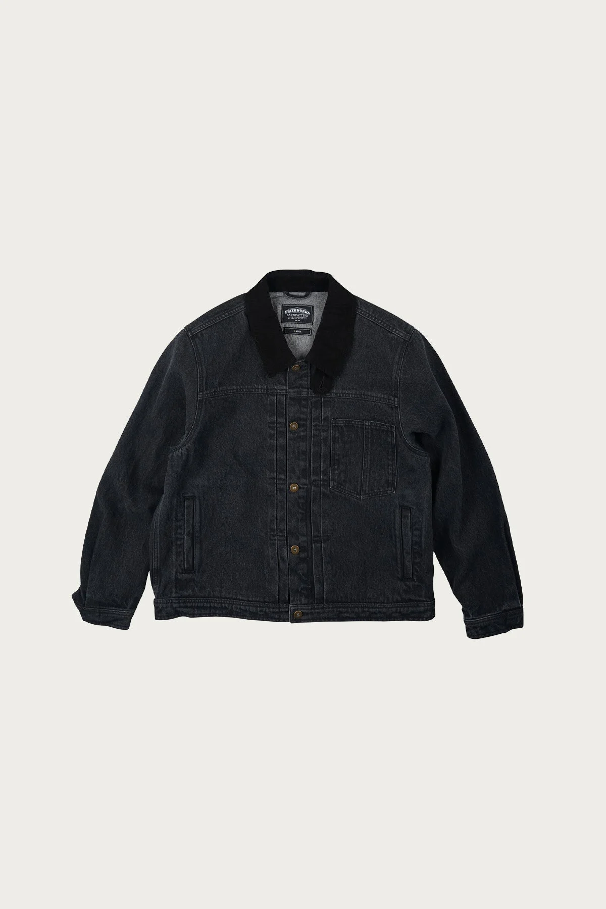 Washed Denim Trucker - Black - 1