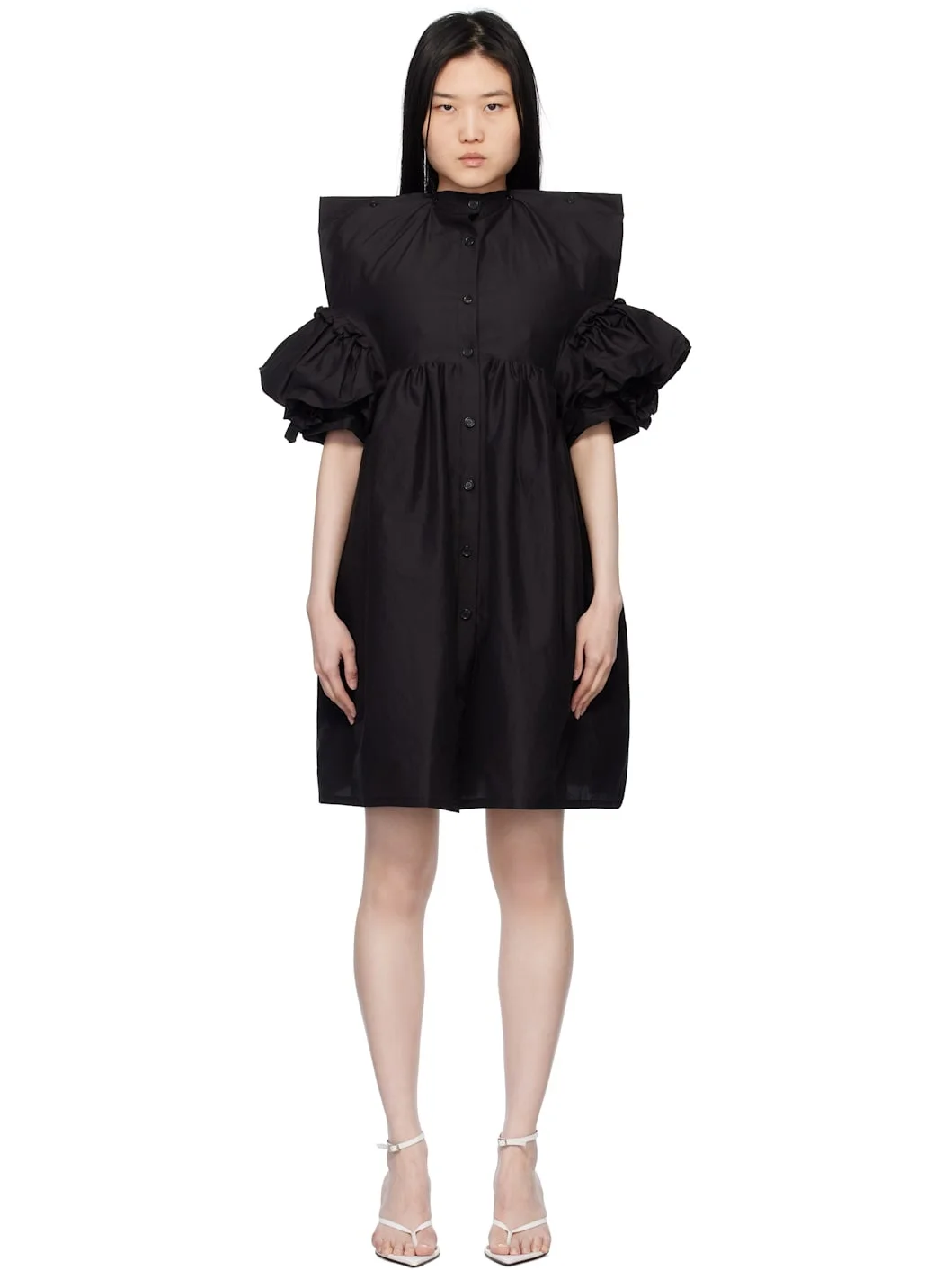 Black Square Minidress - 1