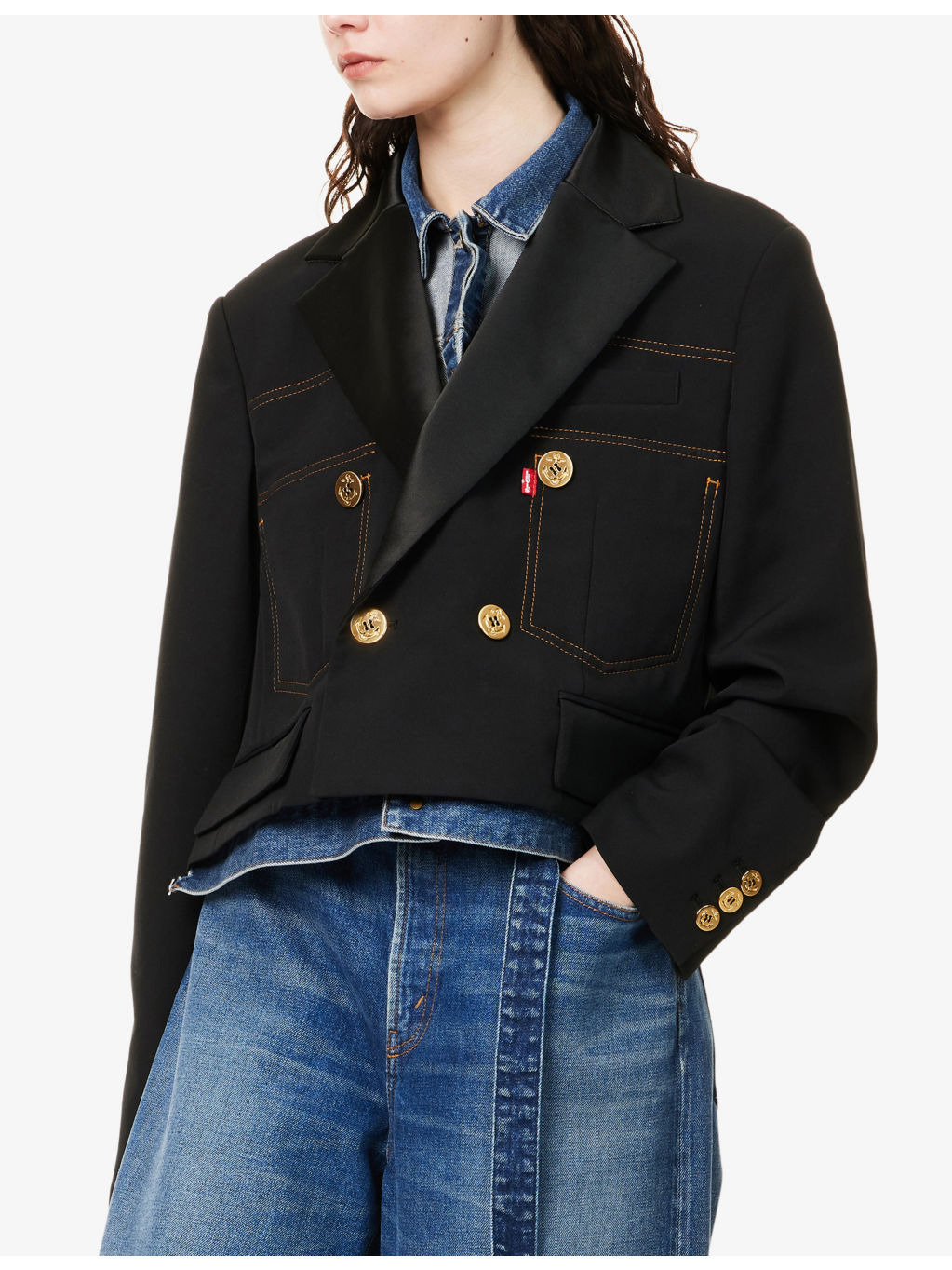 Sacai x Levi's Overlay Twill Denim Jacket - 3