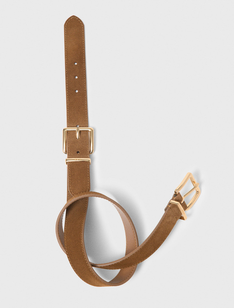 maje Double buckle suede belt outlook