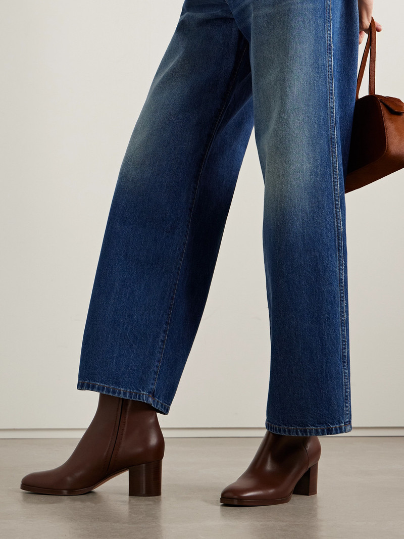 Gianvito Rossi Vitello Glove 55 Leather Ankle Boots outlook