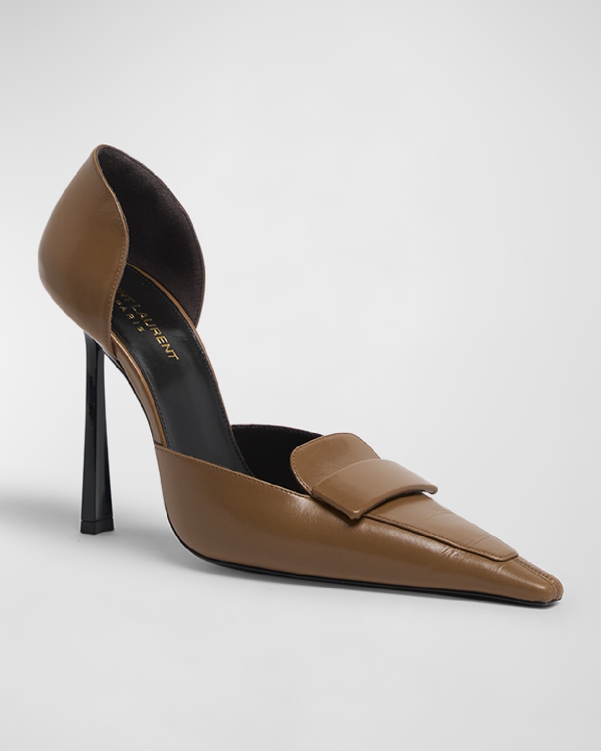Leather D'Orsay Loafer Pumps - 3