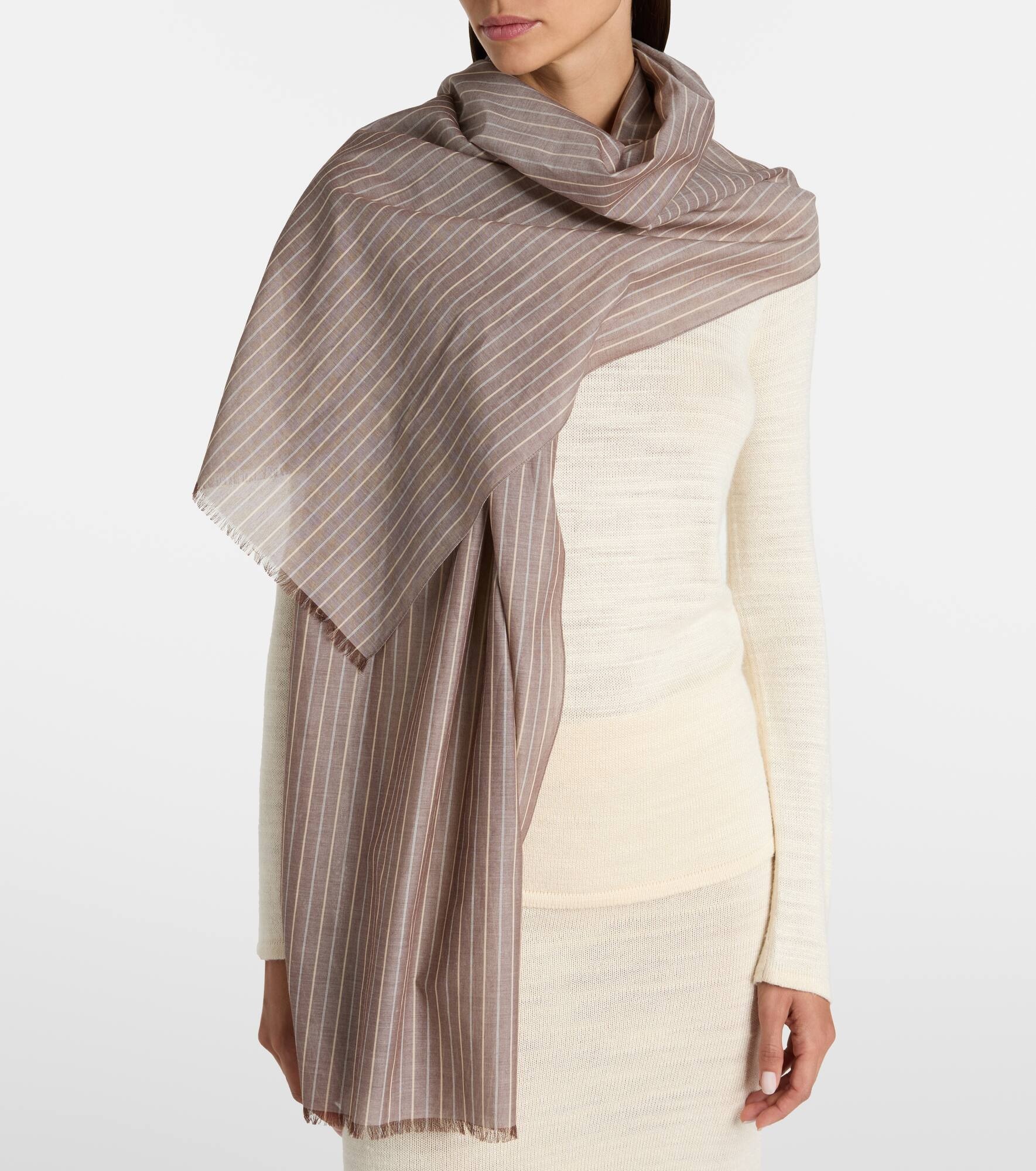 Guel striped cotton scarf - 2